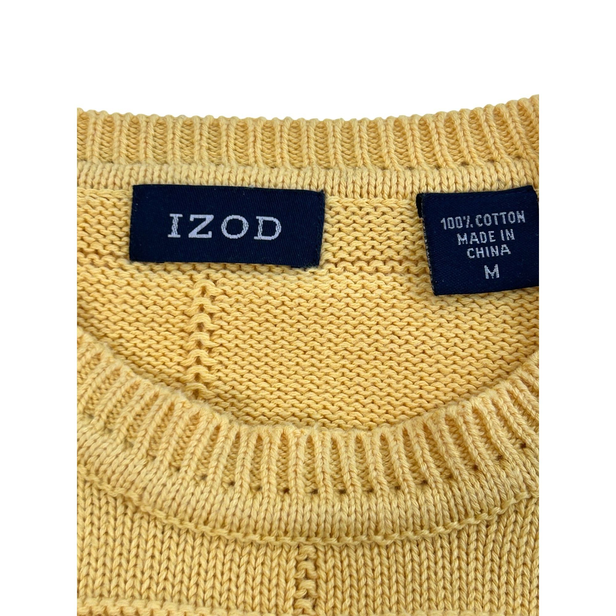 Izod Izod Men’s Sweater M Yellow Vintage Long Sleeve Crewneck Pul Size US M / EU 48-50 / 2 - 6 Thumbnail