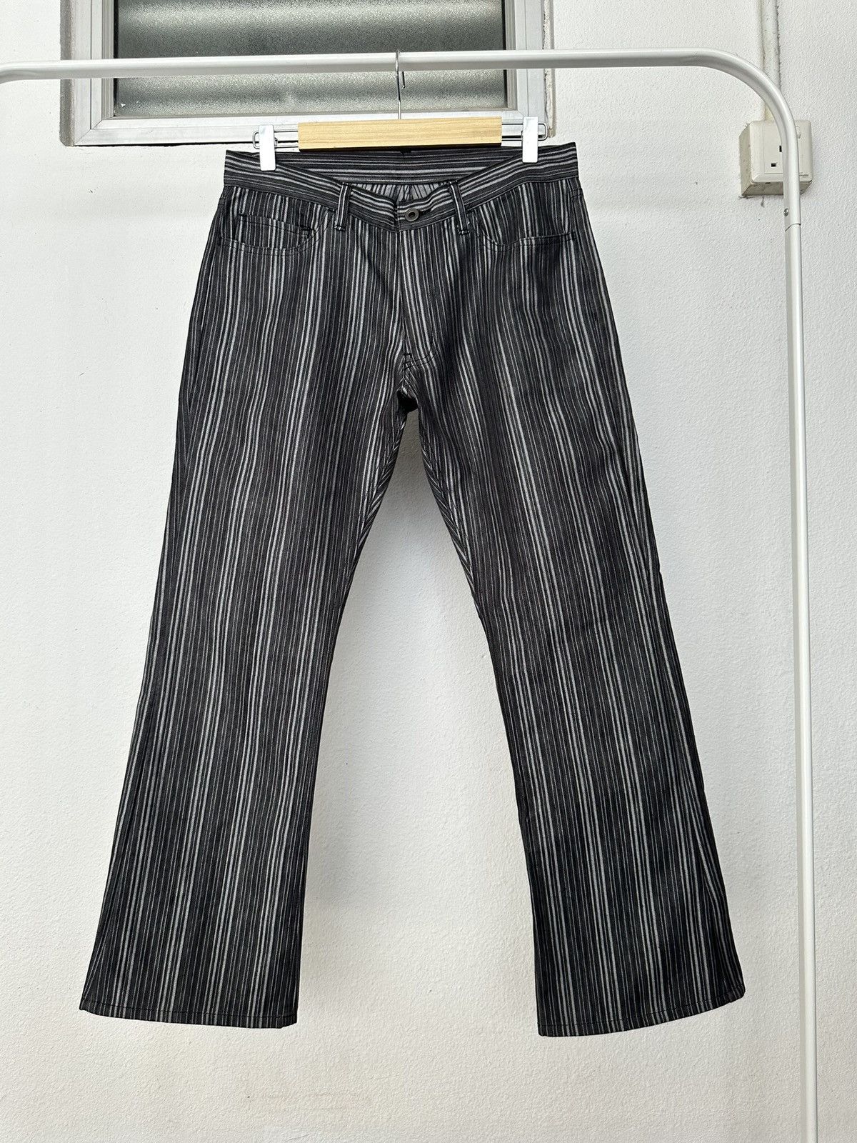 Share Spirit Homme 2000's Edge Rupert Wabash stripe denim flared jeans Size US 31 - 10 Thumbnail