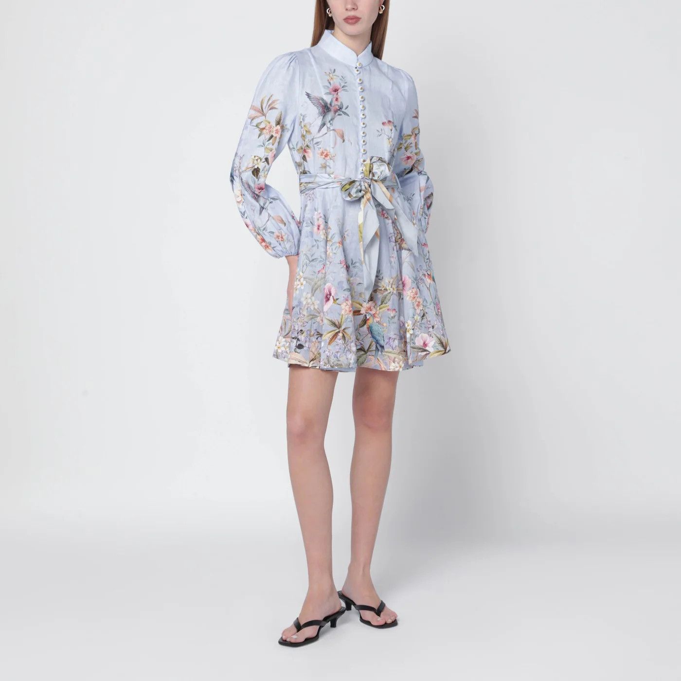 Zimmermann o1d2blof0526 Midi Dress in Light Blue Size L / US 10 / IT 46 - 1 Thumbnail