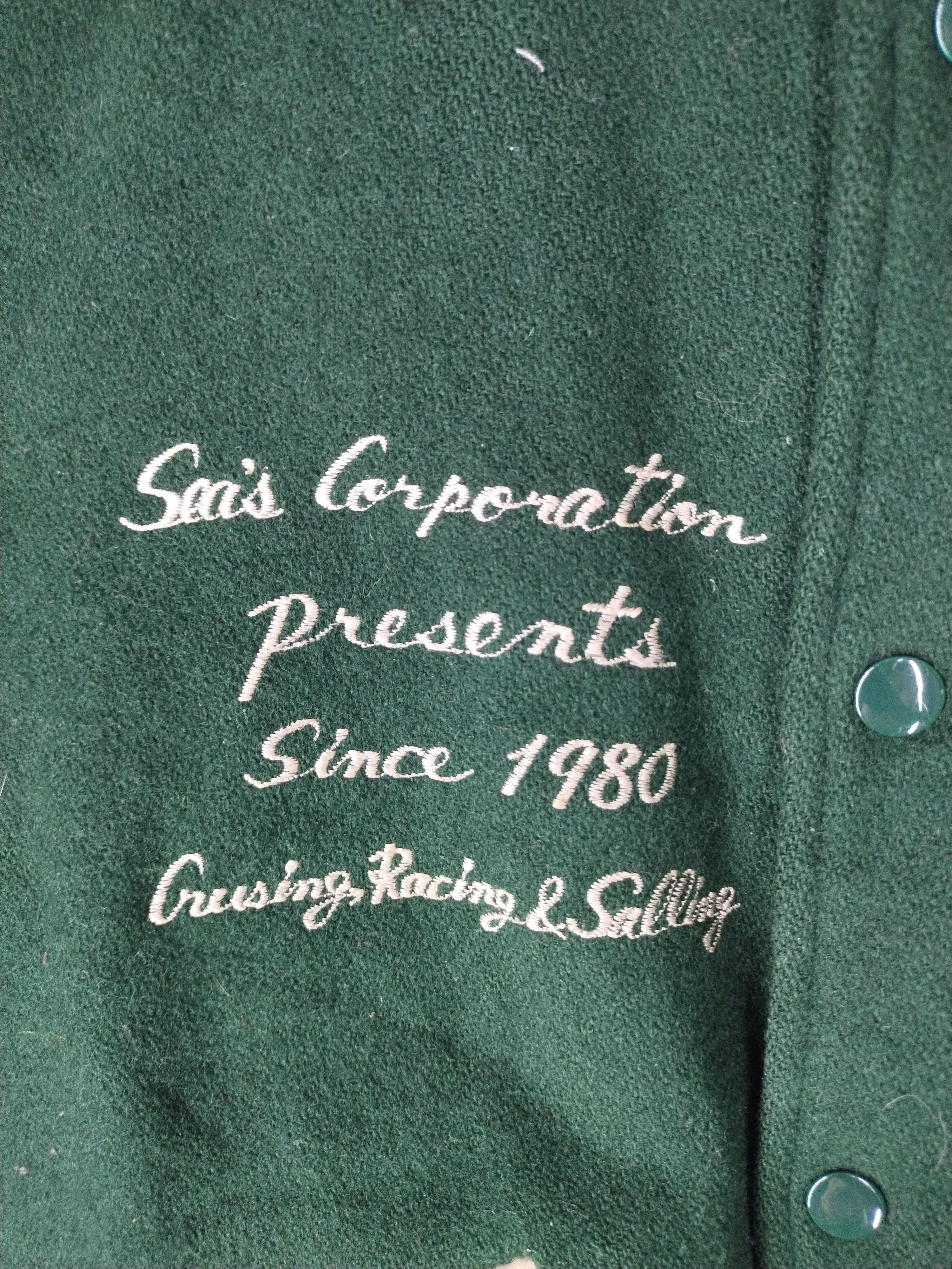 Vintage 80's Sea's Racing Varsity Leather/Wool Jacket Size US M / EU 48-50 / 2 - 7 Thumbnail