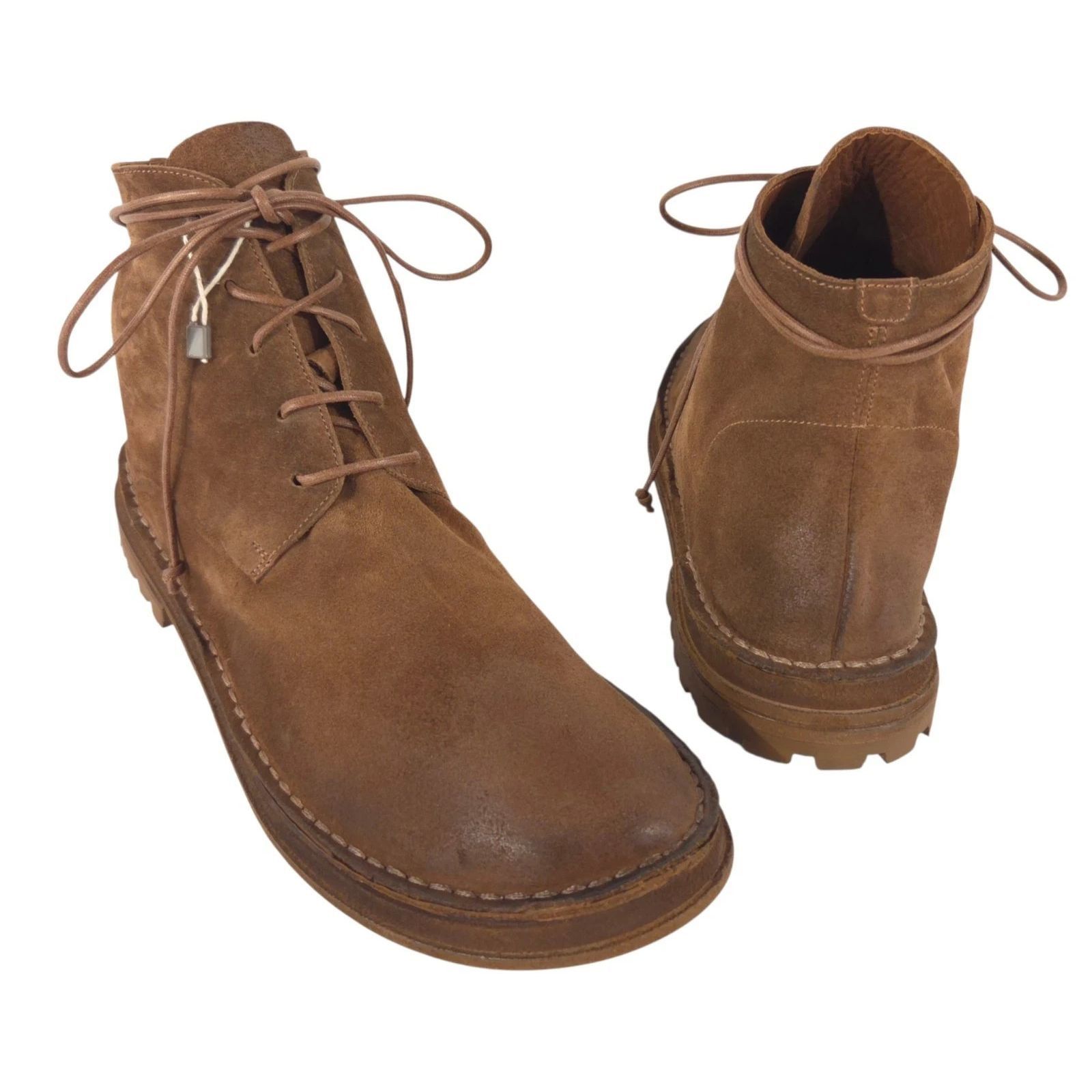 Marsell Brown Cotton Chelsea Men\'s Boots The Mardel - the perfect addition to your wardrobe! These  main image 3