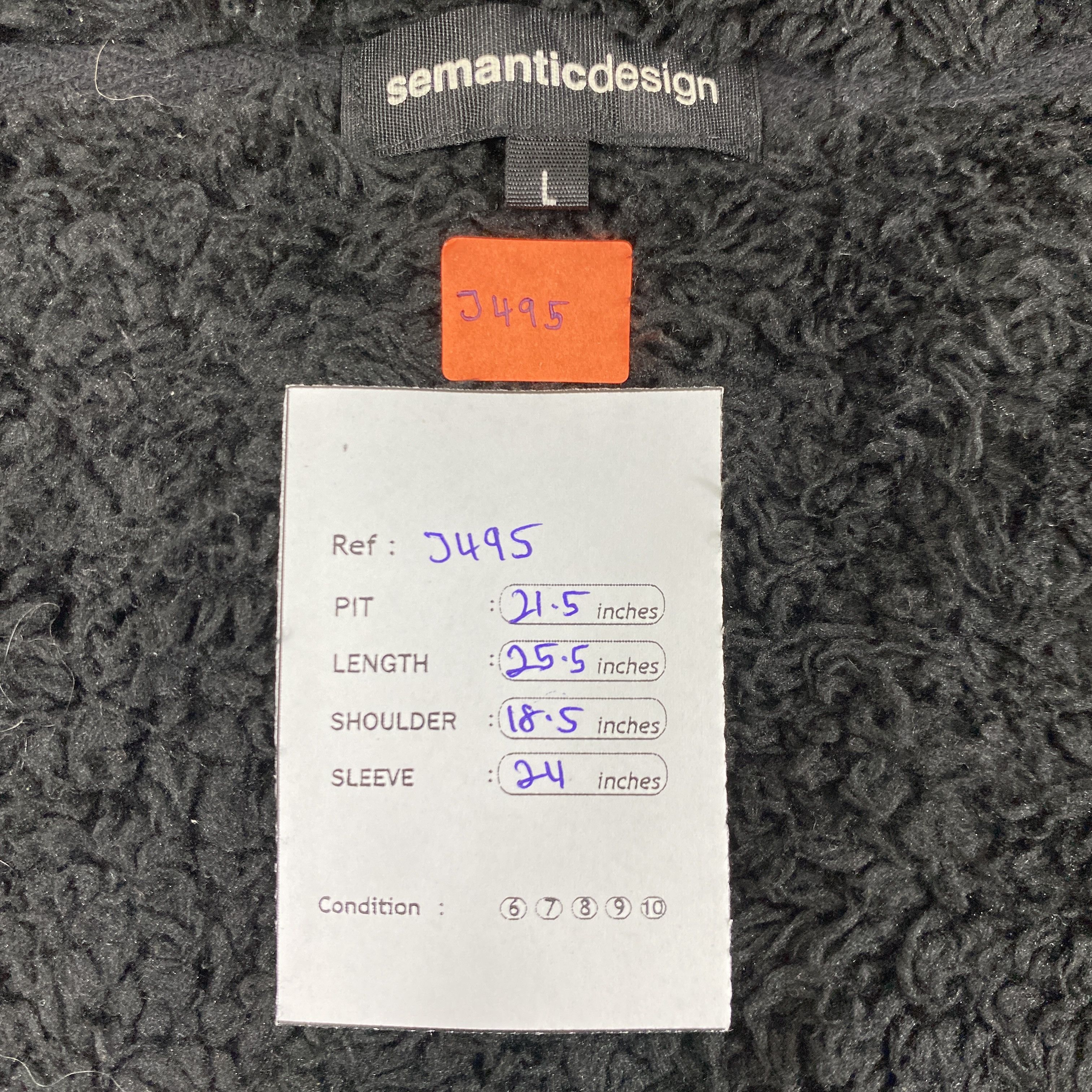 If Six Was Nine Semantic Design Black Fleece Jacket- J495 Size US M / EU 48-50 / 2 - 9 Thumbnail