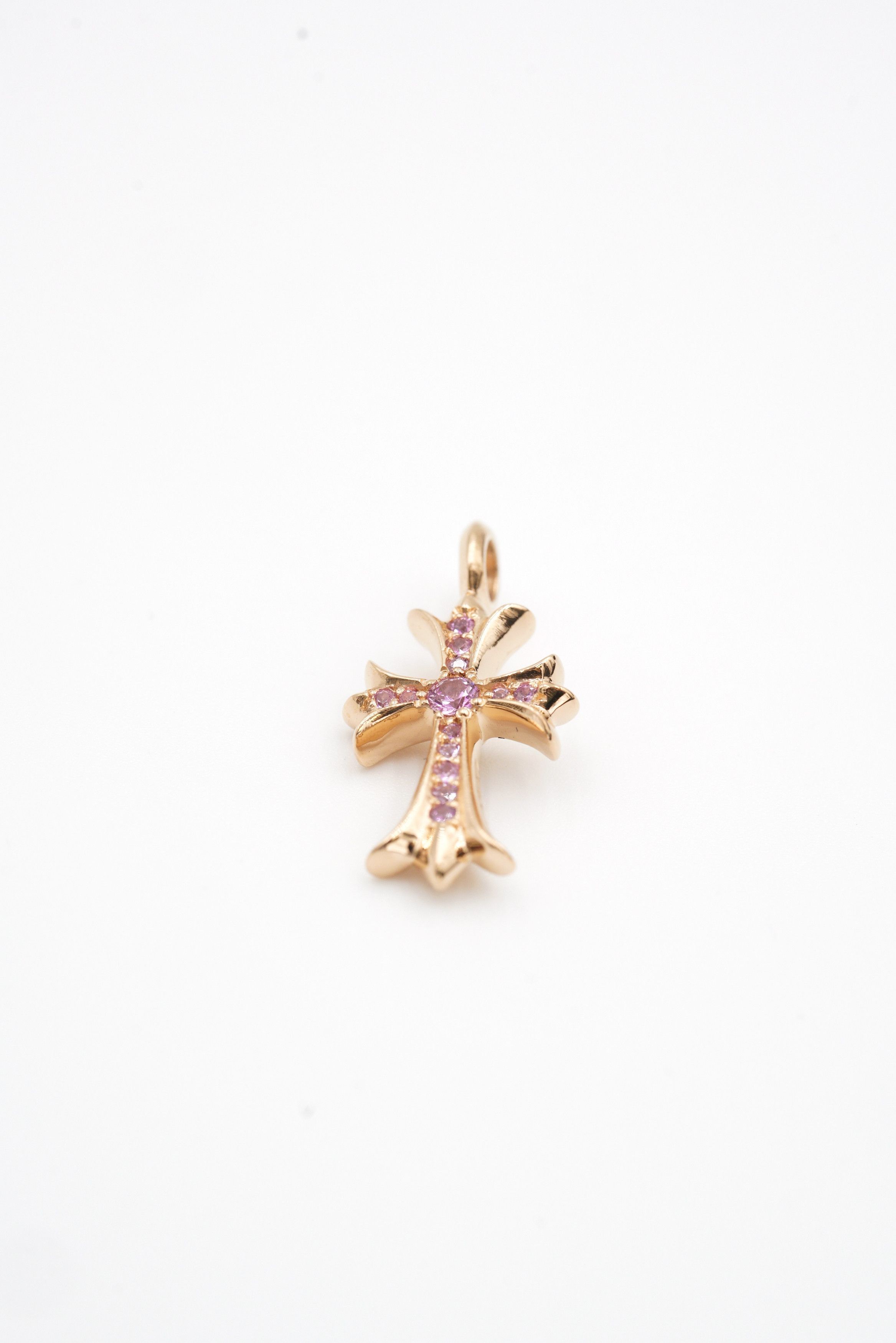 Chrome Hearts Chrome Hearts 22K Purple Color Tiny Cross Pendant Size ONE SIZE - 6 Thumbnail