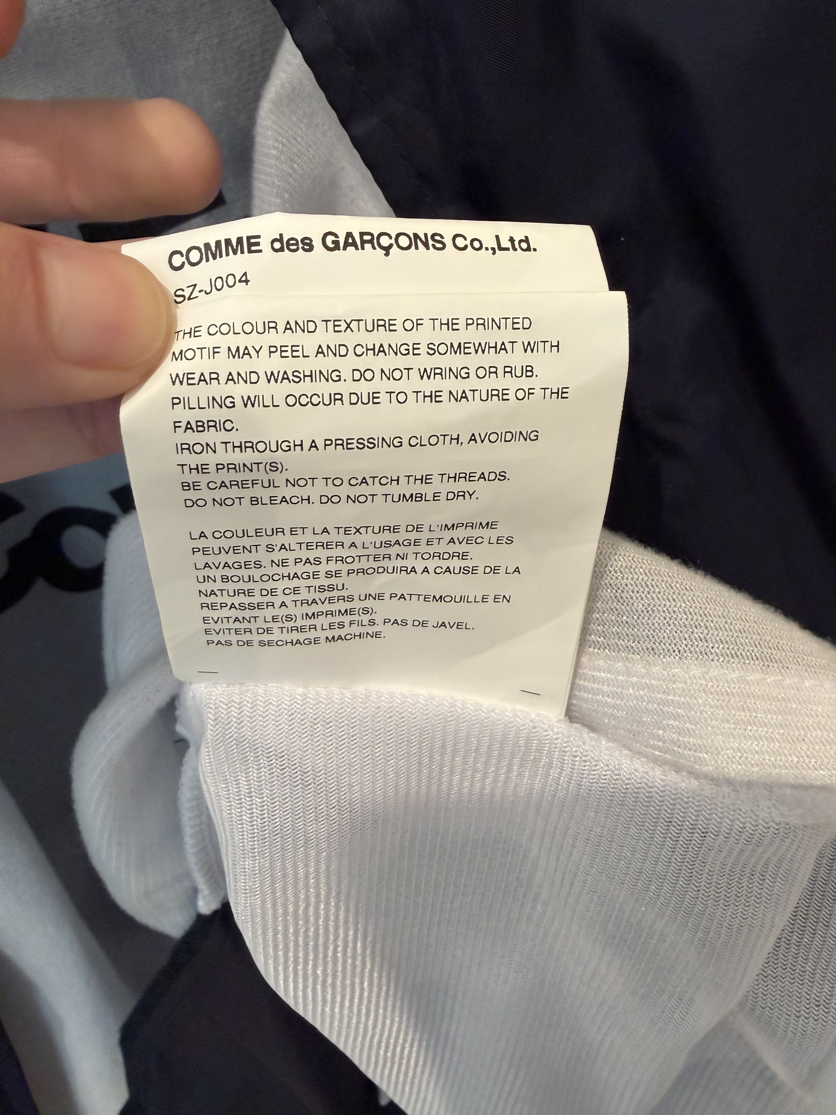 Comme des Garcons Comme Des Garcons Screen Print Logo Graphic Jacket Size US XL / EU 56 / 4 - 8 Thumbnail