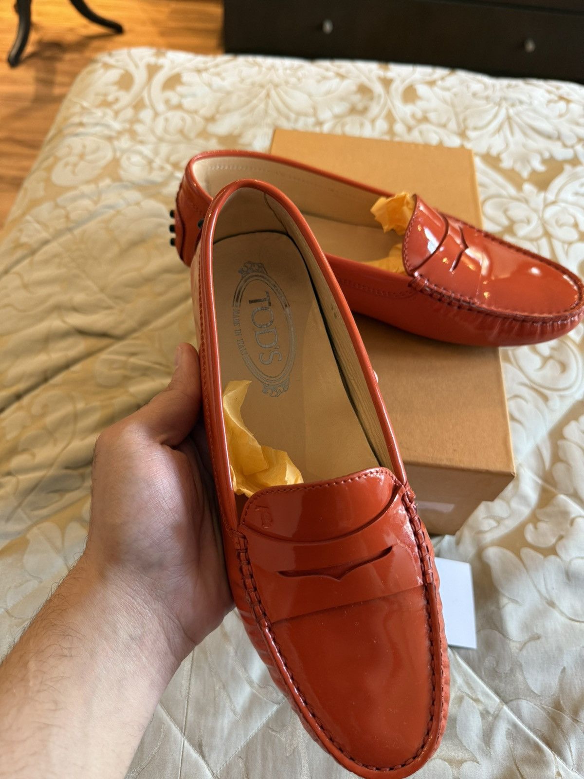 Tod's Tod`s Womans Brown Leather Driving Shoe Moc Toe Loafer FR 36 Size US 8 / IT 38 - 4 Thumbnail