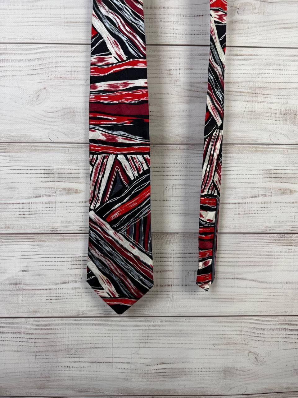 Pierre Balmain Pierre Balmain Tie Red Blue Black Silver White Silk Necktie Size ONE SIZE - 2 Thumbnail