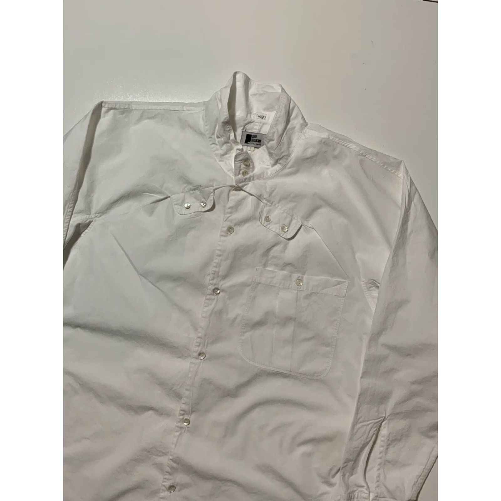 Vintage VINTAGE Shin Hosokawa Pashu Made In Japan White Button Dress Shirt Sz. S 16-27 Mens Womens Boys Girls Size 36R - 4 Thumbnail