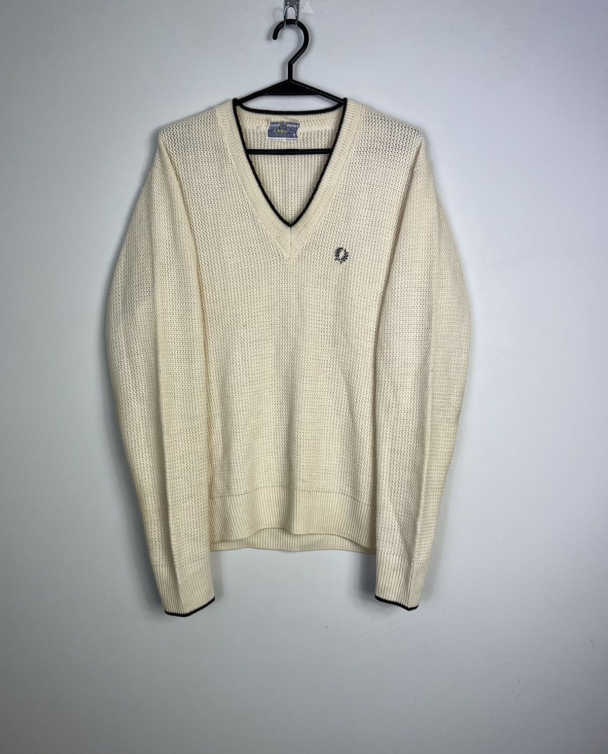 Fred Perry 70’s Rare Sweater Fred Perry Orlon Retro Vintage 70’s Size US L / EU 52-54 / 3 - 1 Thumbnail