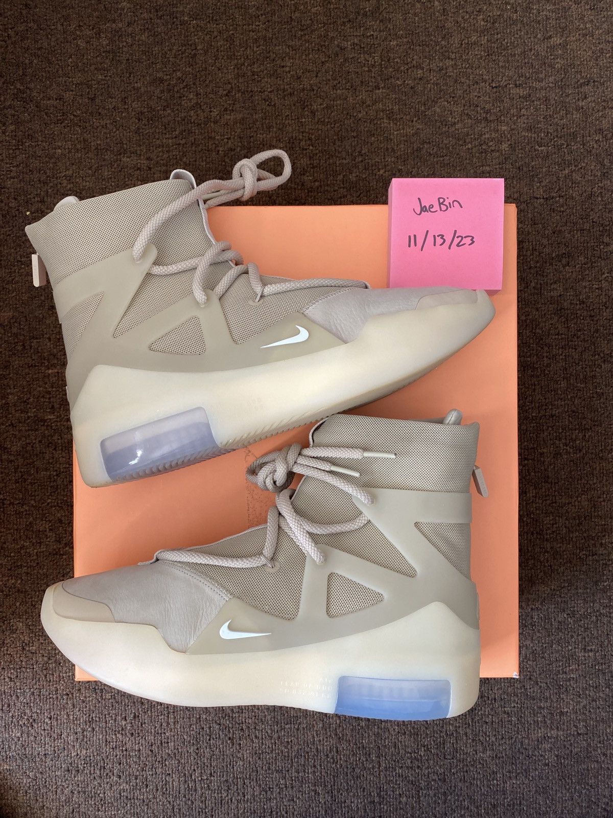 image of Air Fear Of God 1 Oatmeal Size 7 Shoes, Men's