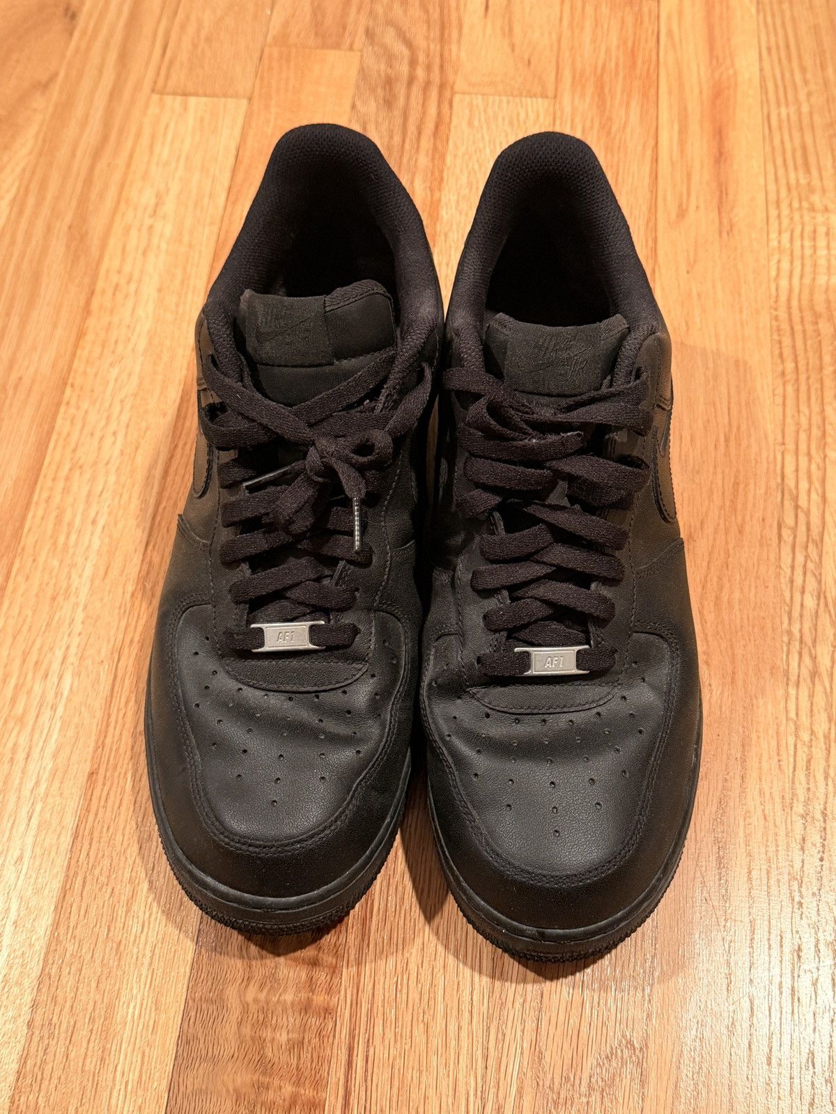 Nike Black air forces Size US 12 / EU 45 - 3 Thumbnail