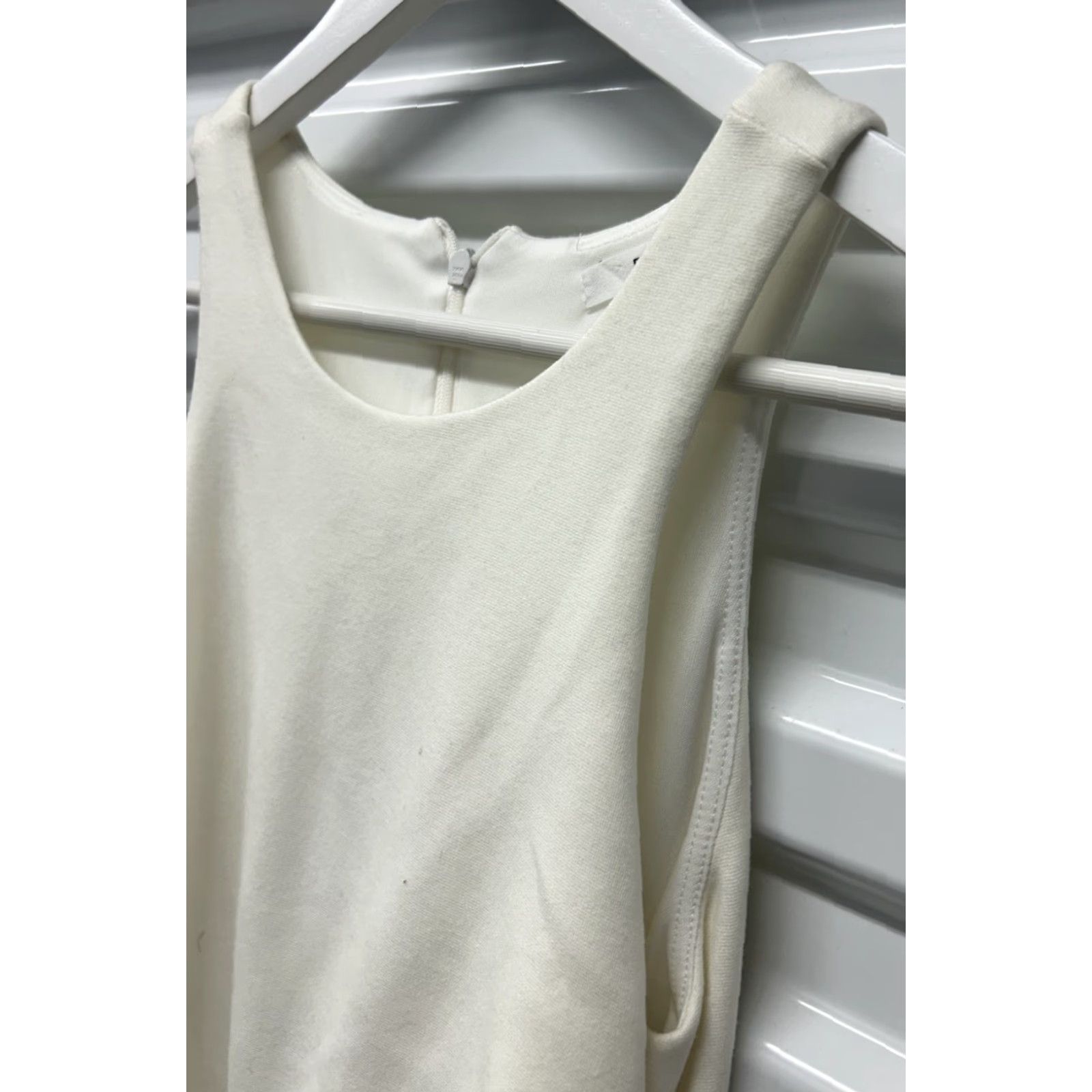 Bailey 44 Bailey 44 Women's Esther Ecru Assymetrical Sleeveless Midi Cocktail Dress S Women Ivory A-Line Midi Spandex Rayon Dress Size S / US 4 / IT 40 - 5 Thumbnail