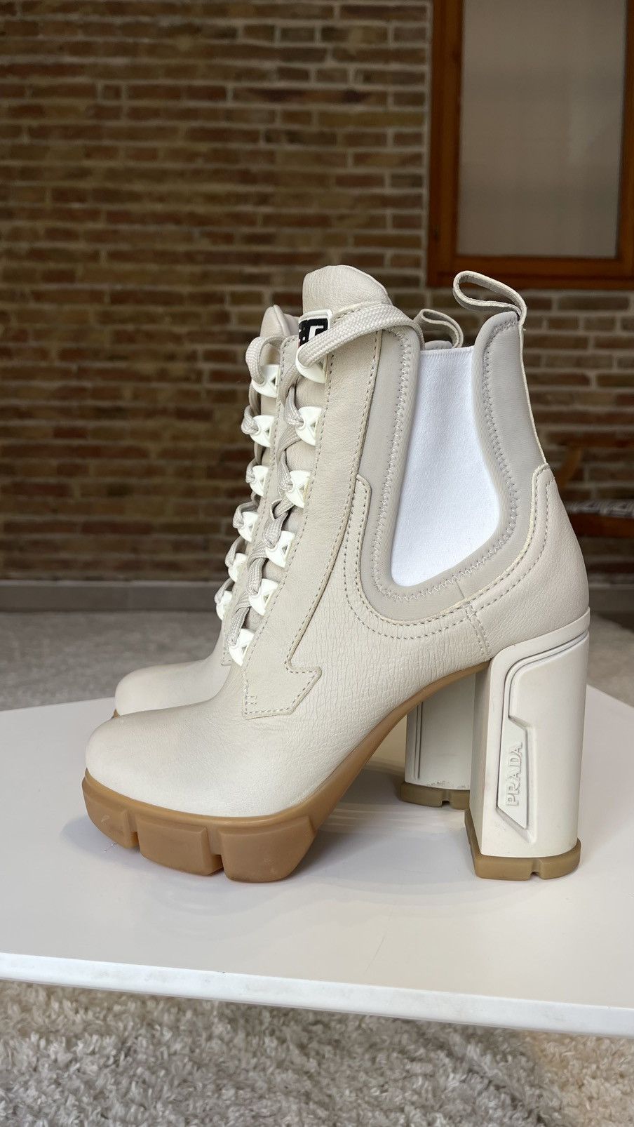 Prada Prada Milano Platform Leather Ankle Boots Size US 8 / IT 38 - 7 Thumbnail
