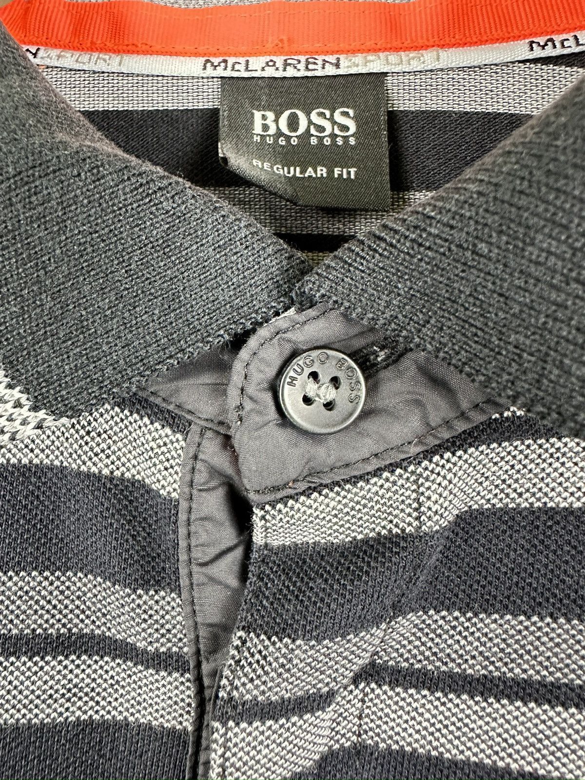 Hugo Boss × Malcolm McLaren Hugo Boss X Mc Laren Sport Stripe Polo Shirt A187 Size US M / EU 48-50 / 2 - 6 Thumbnail
