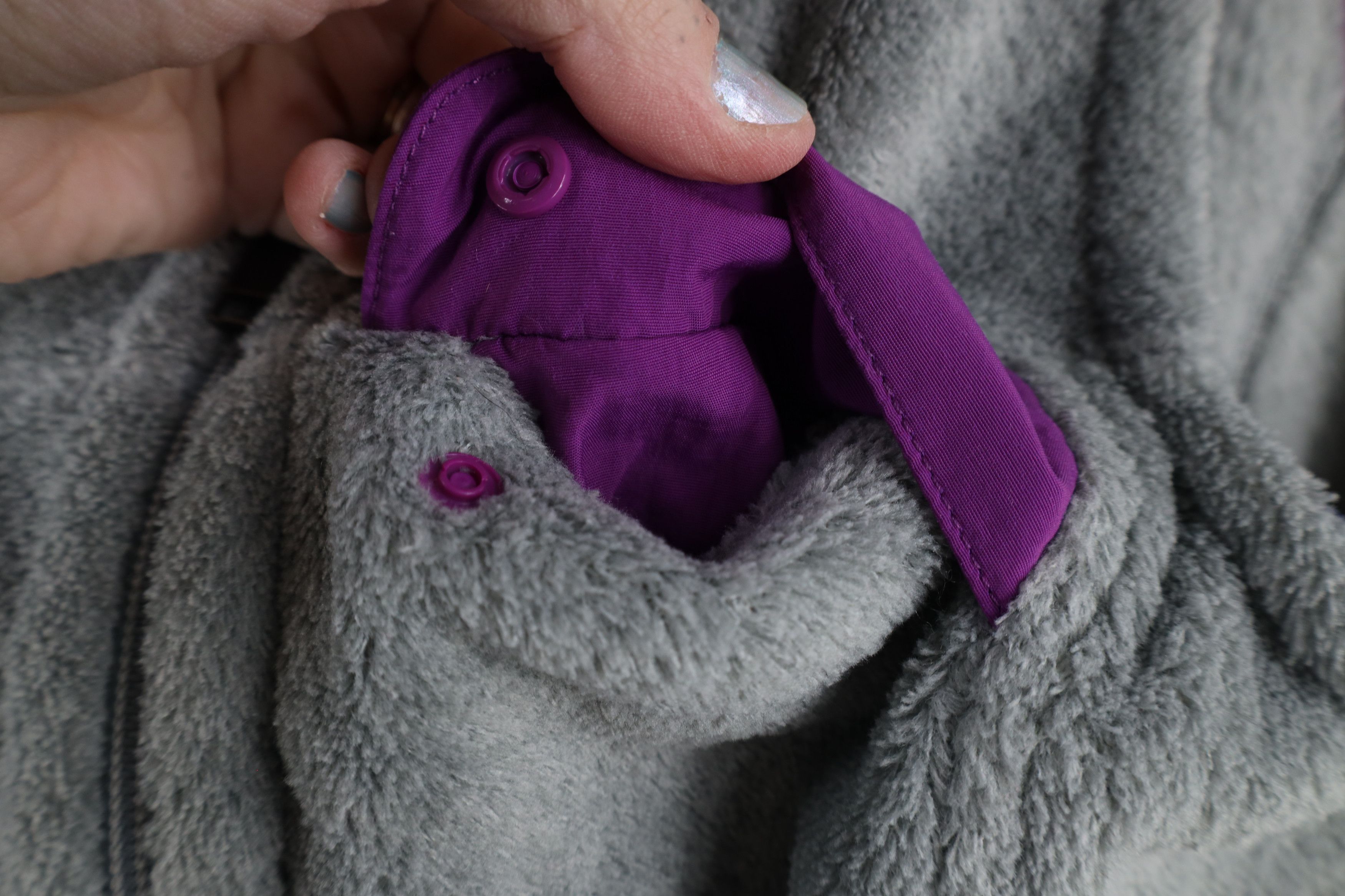 Patagonia × Vintage Patagonia Box Logo Re Tool Fleece Vest Jacket Gray Purple Size S / US 4 / IT 40 - 5 Thumbnail