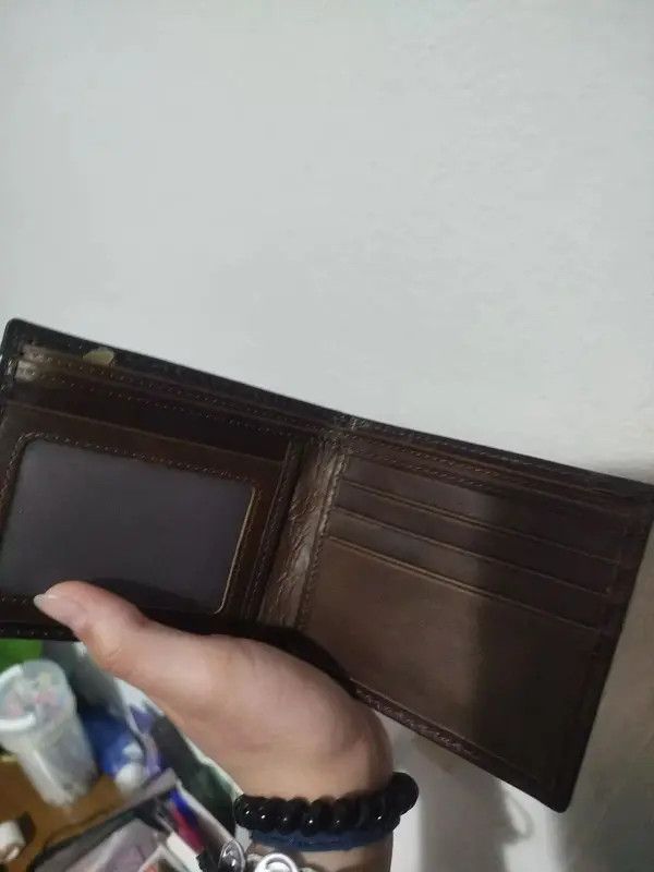 Genuine Leather Dragon Pattern Short Wallet Size ONE SIZE - 4 Thumbnail
