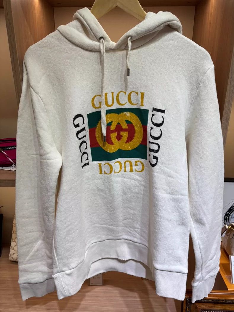Gucci Gucci Vintage square logo hoodie Size US M / EU 48-50 / 2 - 1 Thumbnail