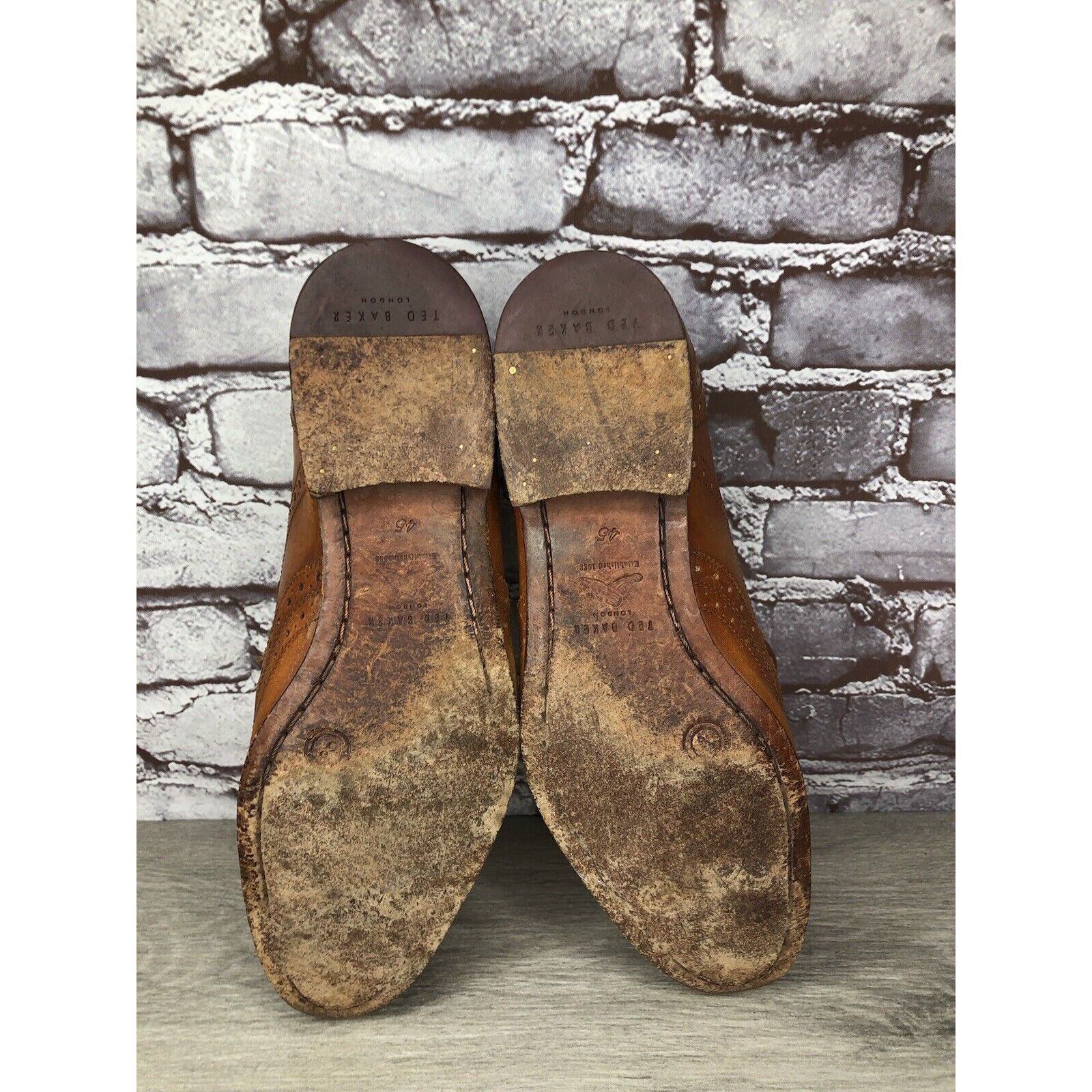 Ted Baker Ted Baker London Gryene Chili Brown Leather Derby Wingtip Ox Size US 12 / EU 45 - 22 Thumbnail
