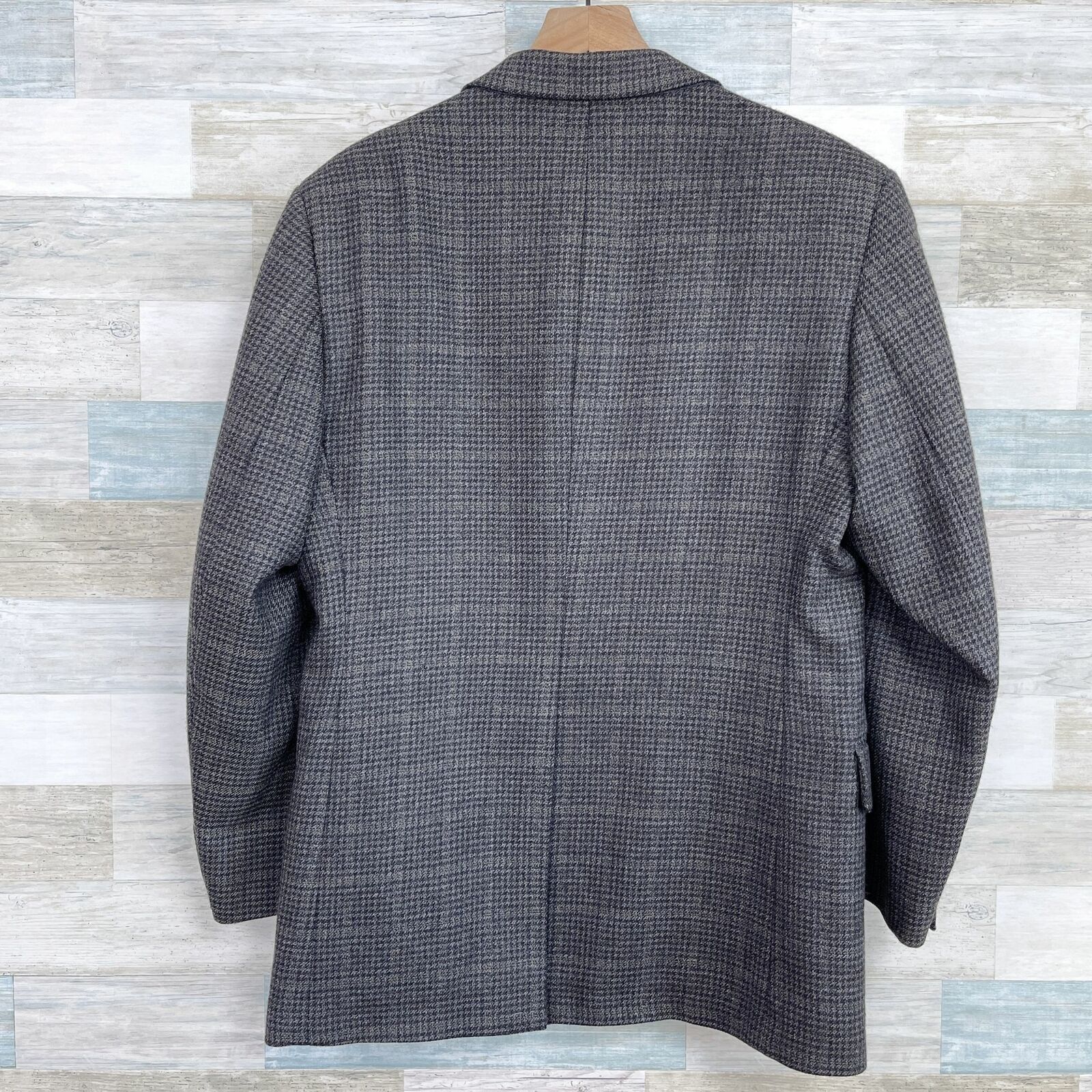 Other Jos A Bank Wool Tweed Sport Coat Gray Glen Check Mens 39R Size 38R - 5 Thumbnail