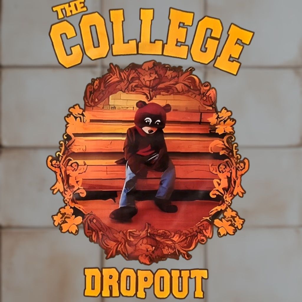 Yeezy Kanye West The College Dropout Sweatshirt Gray Men L Regular Crew Neck Long Sleeve Pullover Logo Bear Vintage No Size US L / EU 52-54 / 3 - 1 Thumbnail