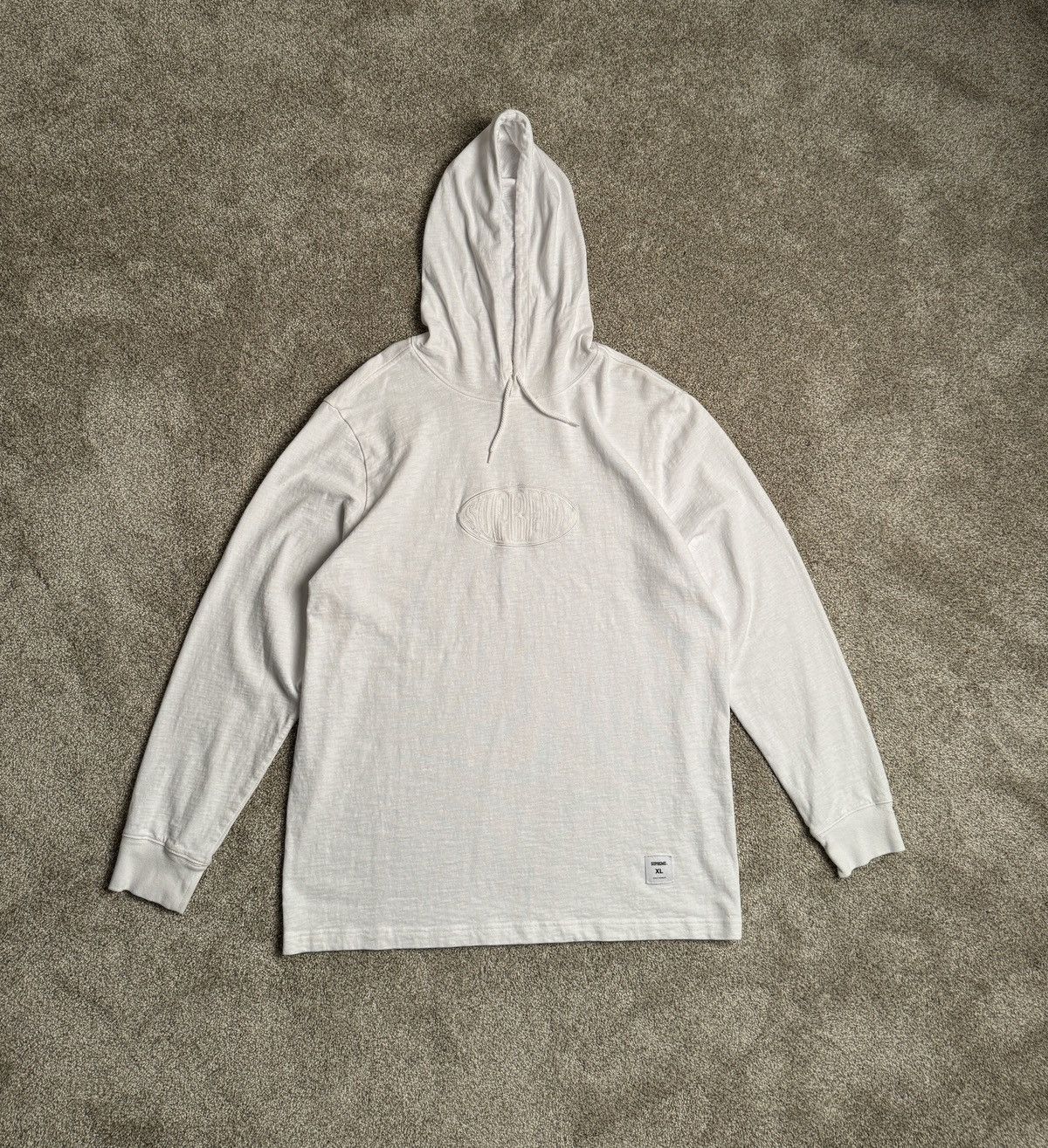 Supreme SUPREME “WARPED” WHITE HOODED LONGSLEEVE Size US XL / EU 56 / 4 - 3 Thumbnail