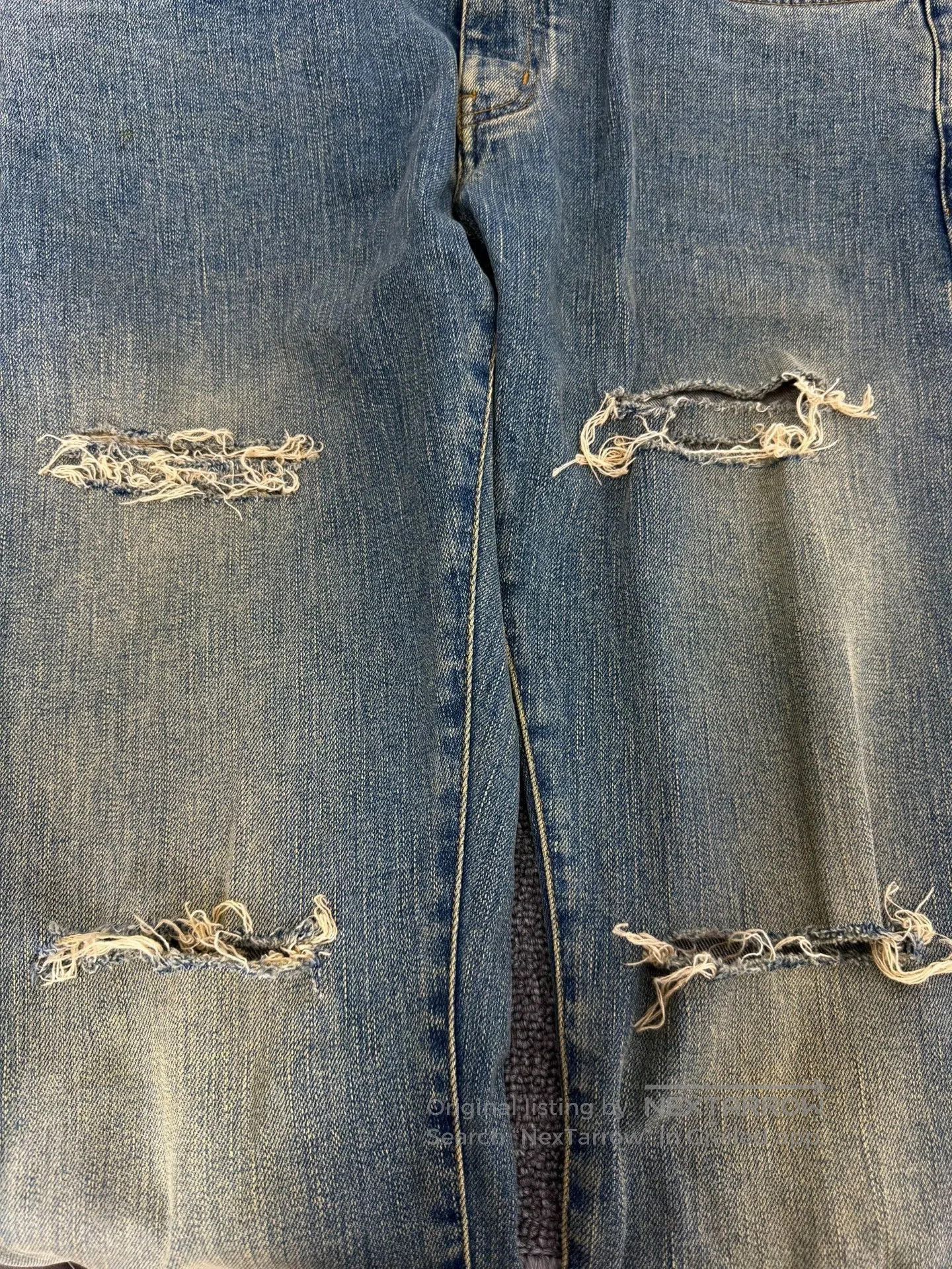 Saint Laurent Paris Saint Laurent Distressed Blue Jeans. Size US 32 / EU 48 - 3 Thumbnail