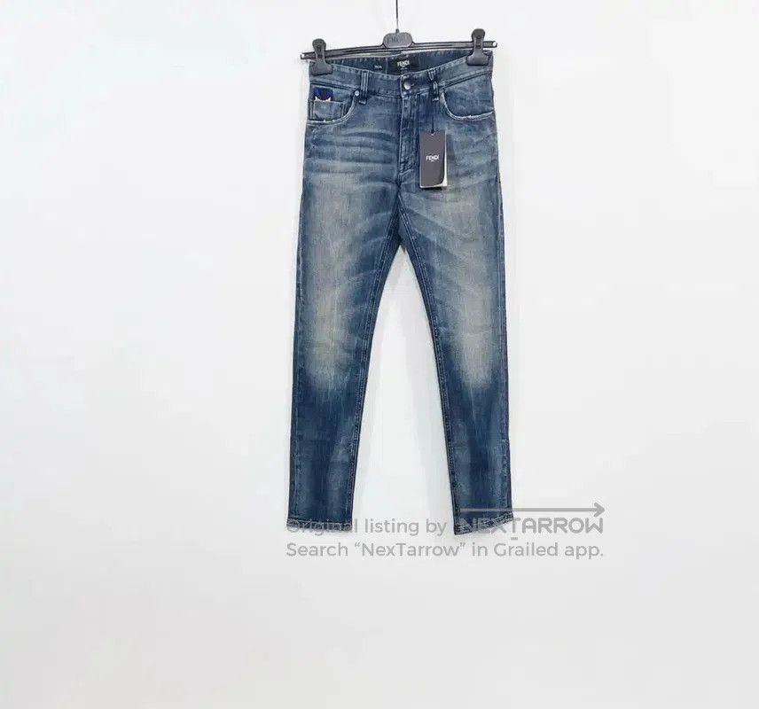 Fendi Fendi Deep Blue Denim Casual Pants for Men . Size US 26 / EU 42 - 1 Thumbnail