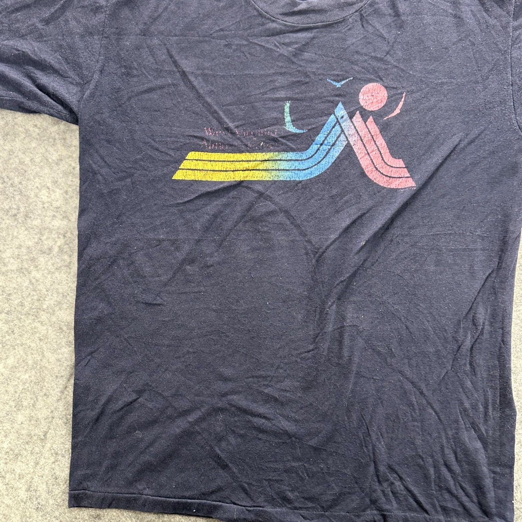 Vintage VINTAGE West Virginia Almost Heaven Shirt Mens L Blue 80s Sportswear USA Tee Size US L / EU 52-54 / 3 - 4 Thumbnail