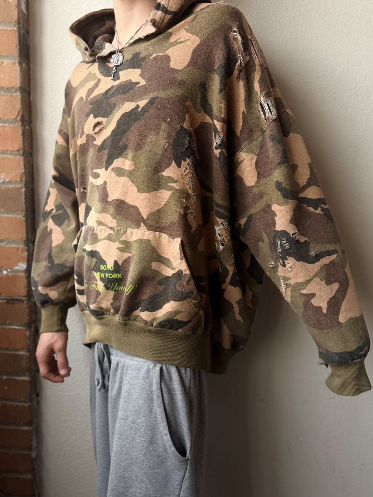 4GSELLER 4g Camo Distressed GFYS Hoodie Size US L / EU 52-54 / 3 - 2 Thumbnail