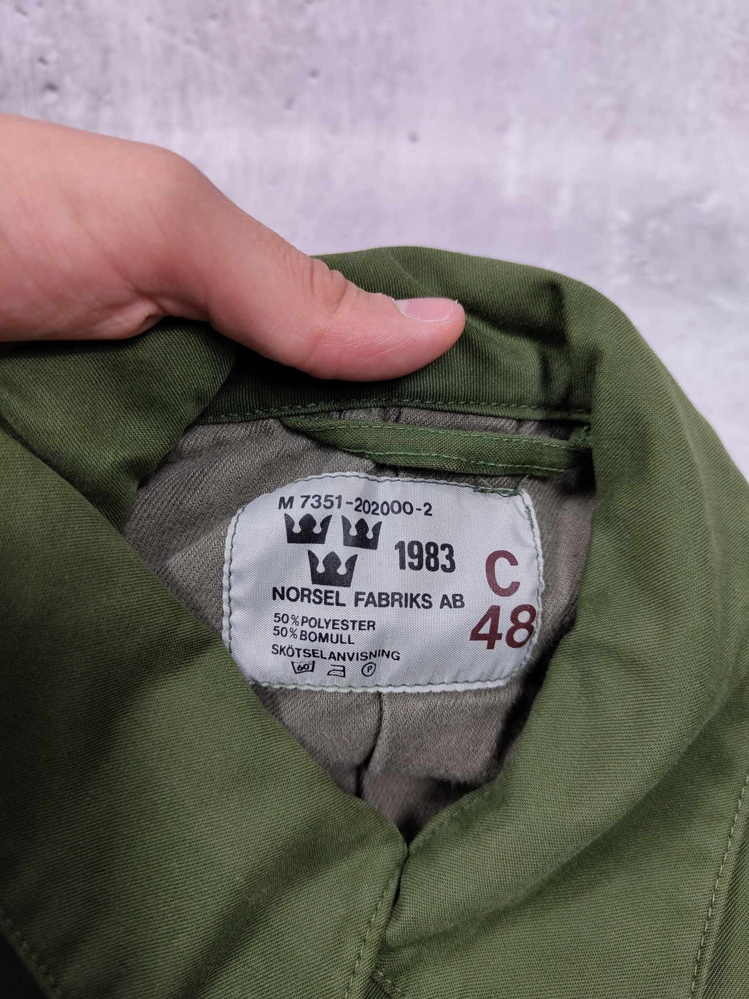 Vintage 80s Vintage Swedish C48 Military Army Jacket Size US M / EU 48-50 / 2 - 2 Thumbnail