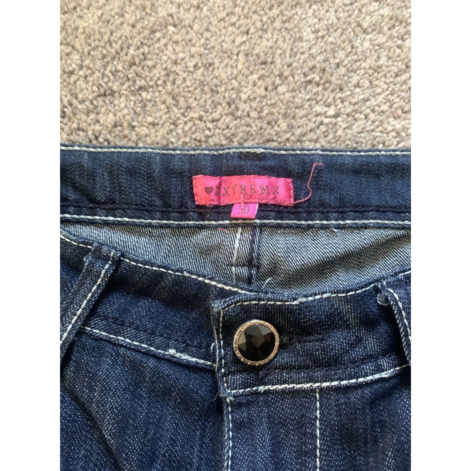 Vintage 2xtremz Jeans Women Size 30 Blue Denim Slim Skinny Regular 28in 32in Inseam/ Rise Low Light Wash Size 30" / US 8 / IT 44 - 2 Thumbnail