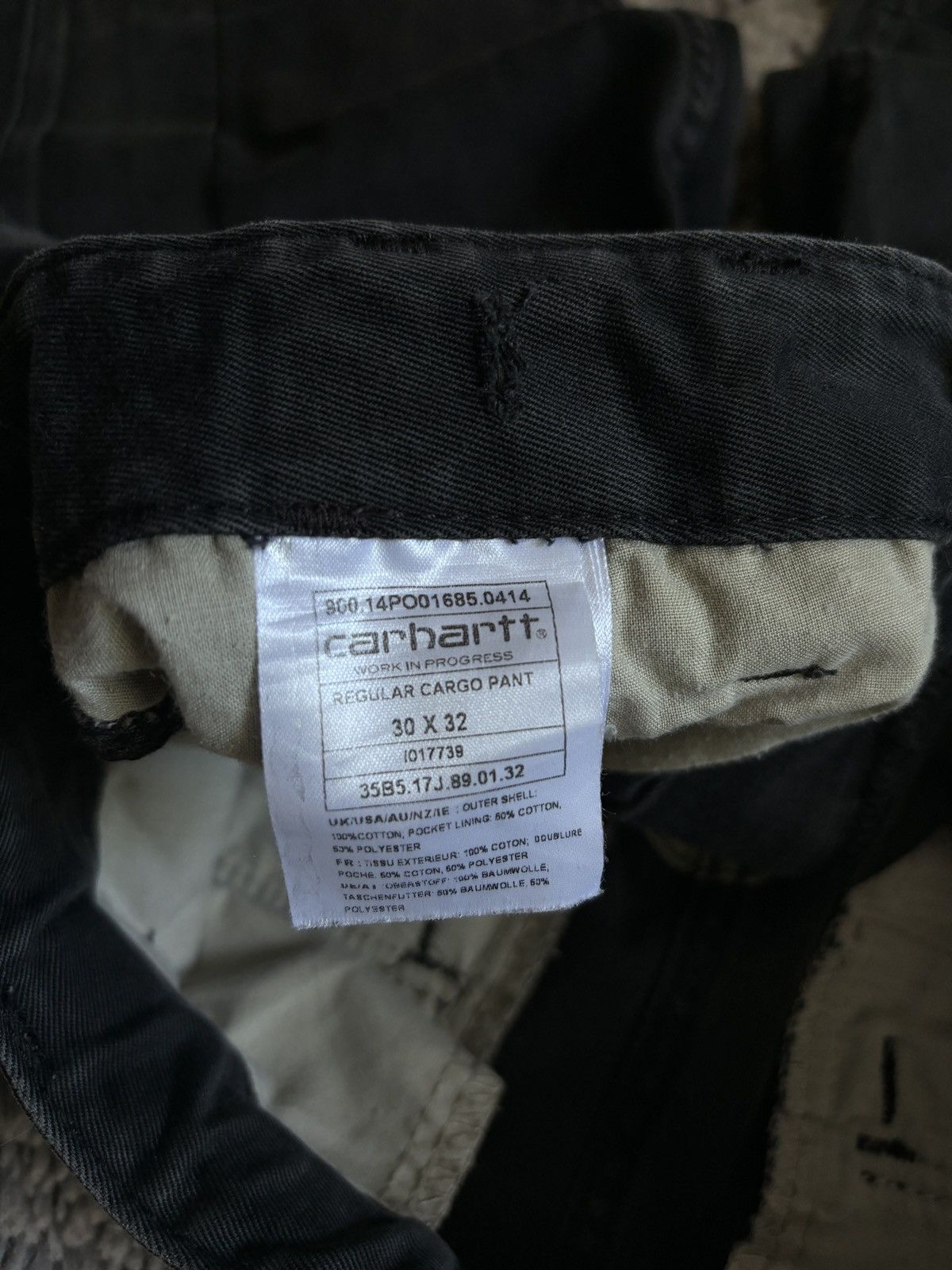 Carhartt × Vintage Carhartt WIP pants distressed / faded cargo black trousers Size US 30 / EU 46 - 10 Thumbnail