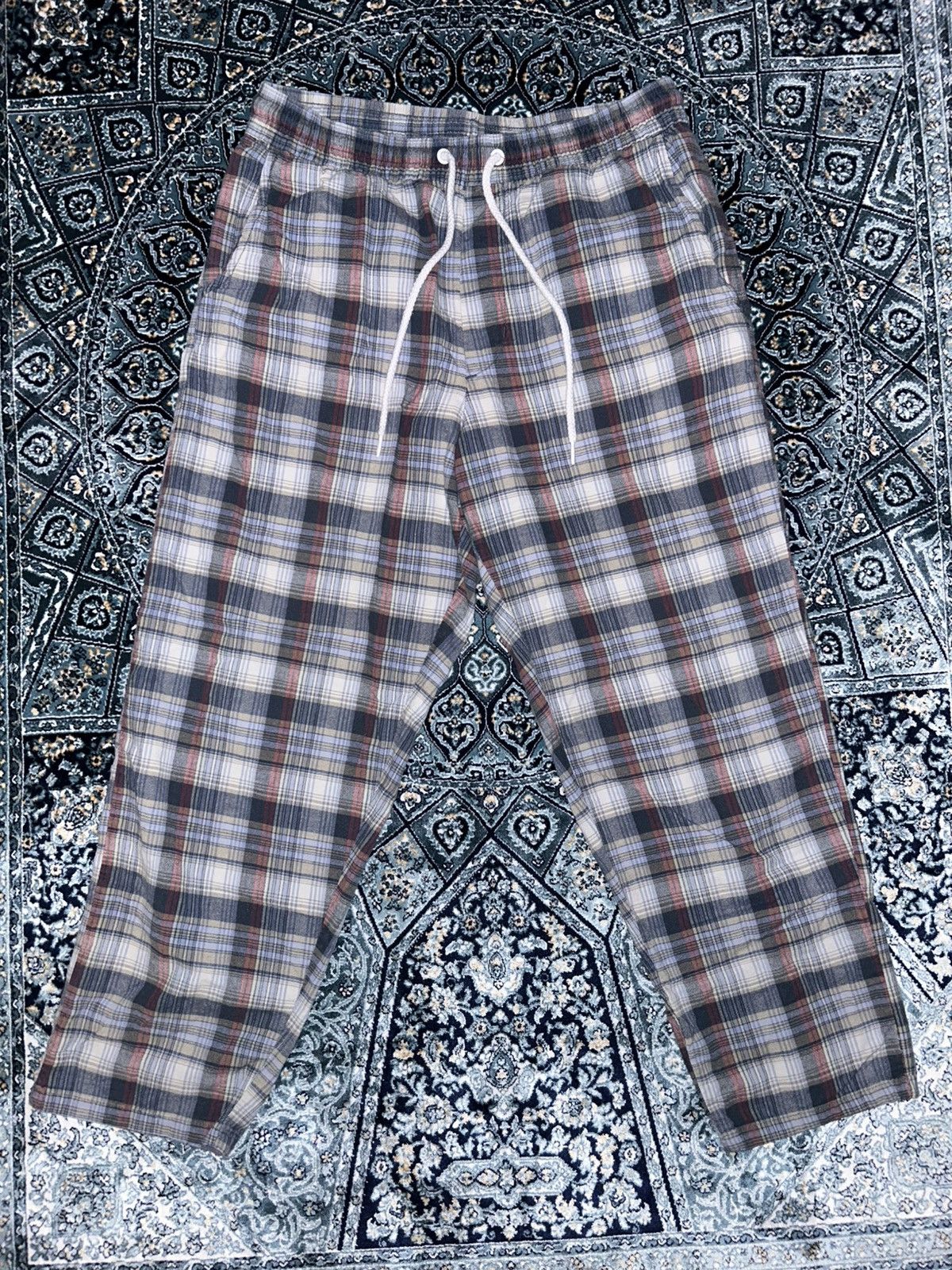 Vintage Vintage Plaid Drawstring Sweatpants Size US 30 / EU 46 - 1 Thumbnail