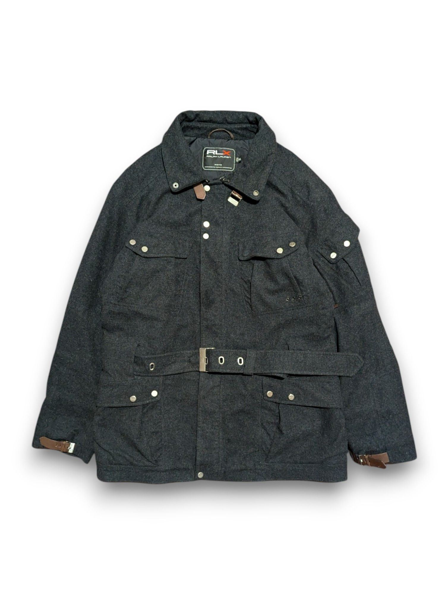 Ralph Lauren RLX Ralph Lauren Jacket Coat Wool Gray Belted Utility Size US XL / EU 56 / 4 - 4 Thumbnail