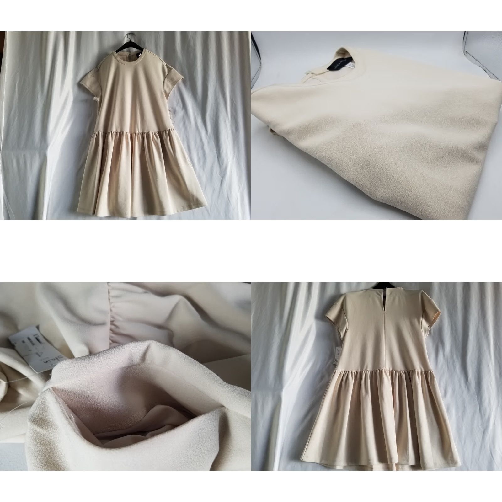 Donna Morgan Donna Morgan Sheath Dress Beige 4 Light Stretch Bell Sleeve Knee Length Regular Women Vintage No Size S / US 4 / IT 40 - 8 Thumbnail