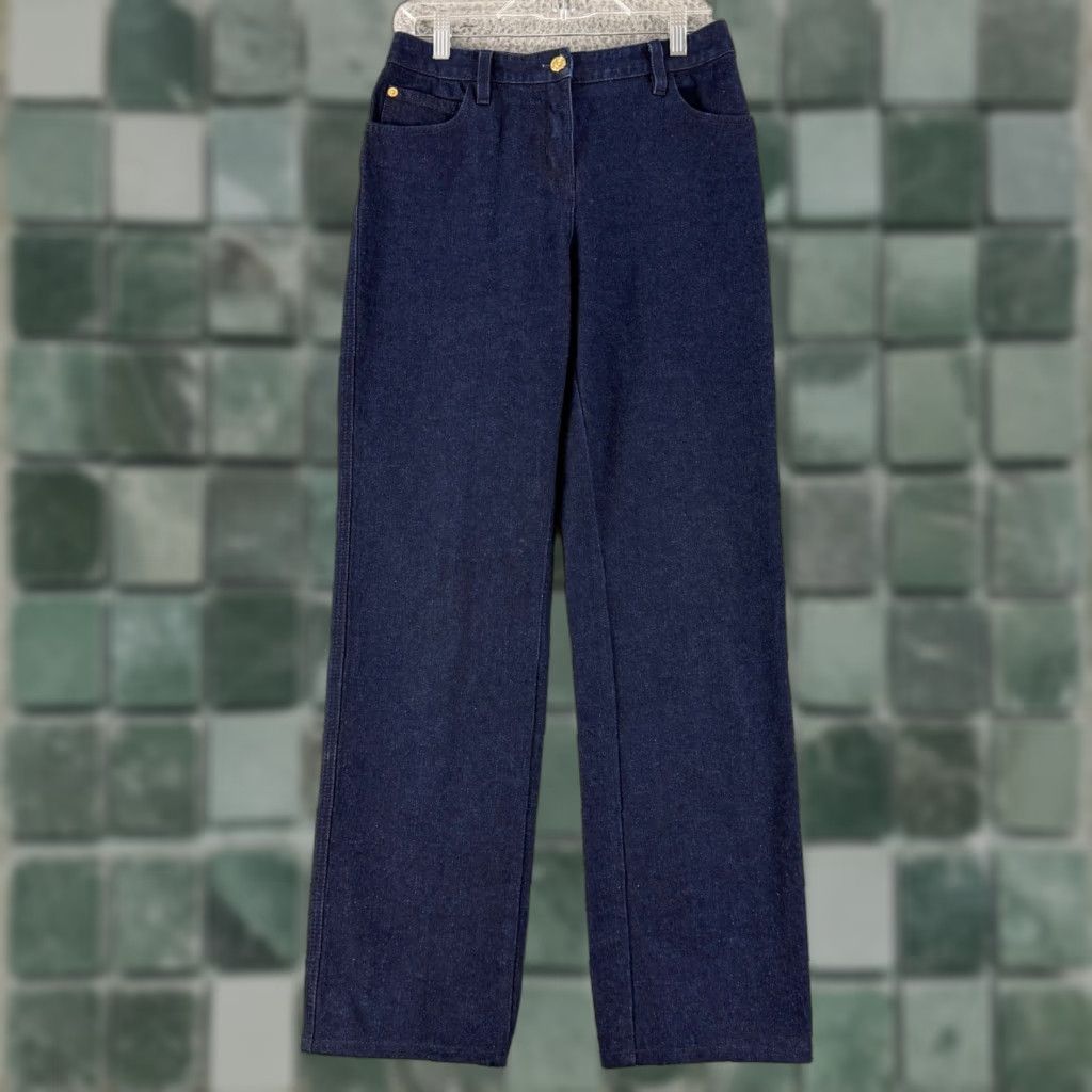 St. John VINTAGE St John Sport Denim Jeans Blue Jeans 4 Women High Rise Straight Leg 29in Inseam 27in Waist 5-Pocket Design Womens Size 27" / US 4 / IT 40 - 1 Thumbnail