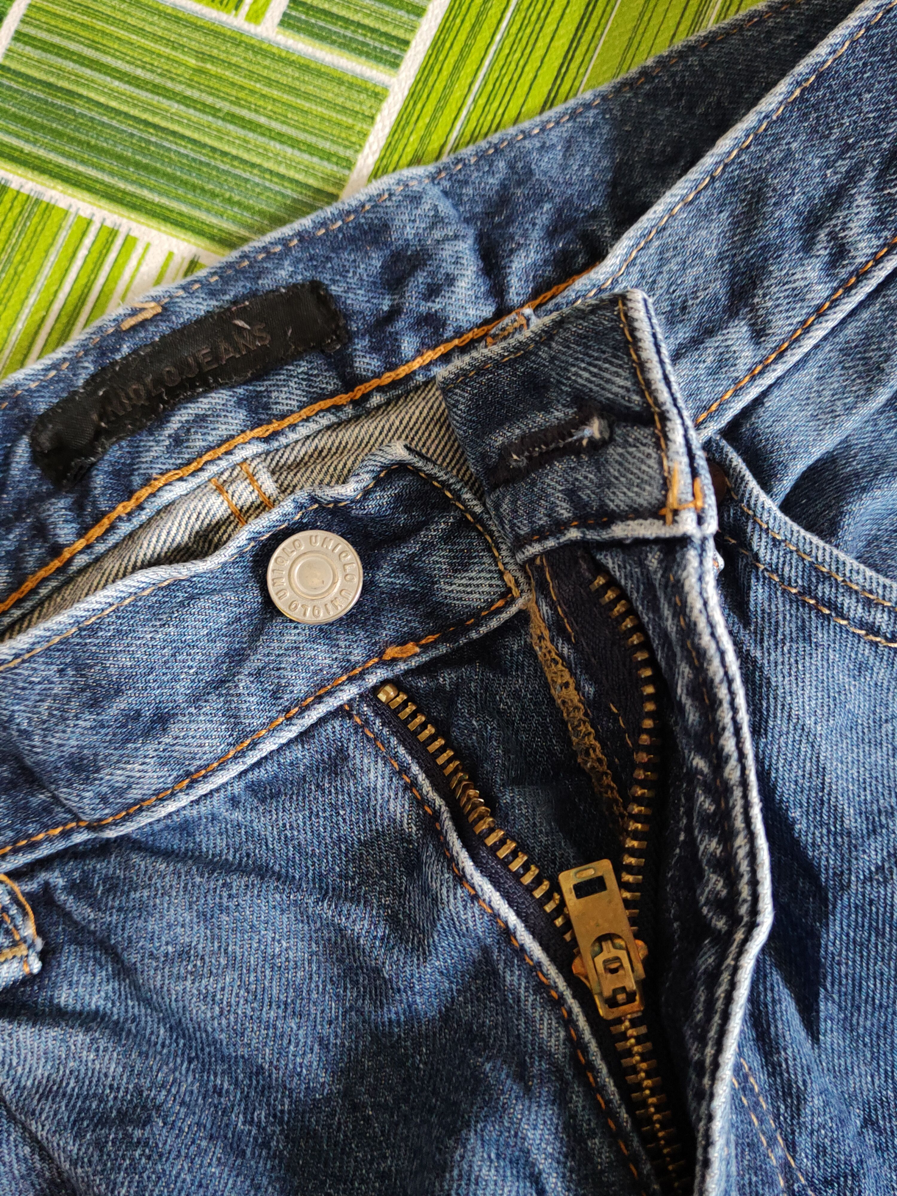 Japanese Brand Uniqlo Blue Faded Distressed Ripped Jeans #S1633 Size US 32 / EU 48 - 12 Thumbnail
