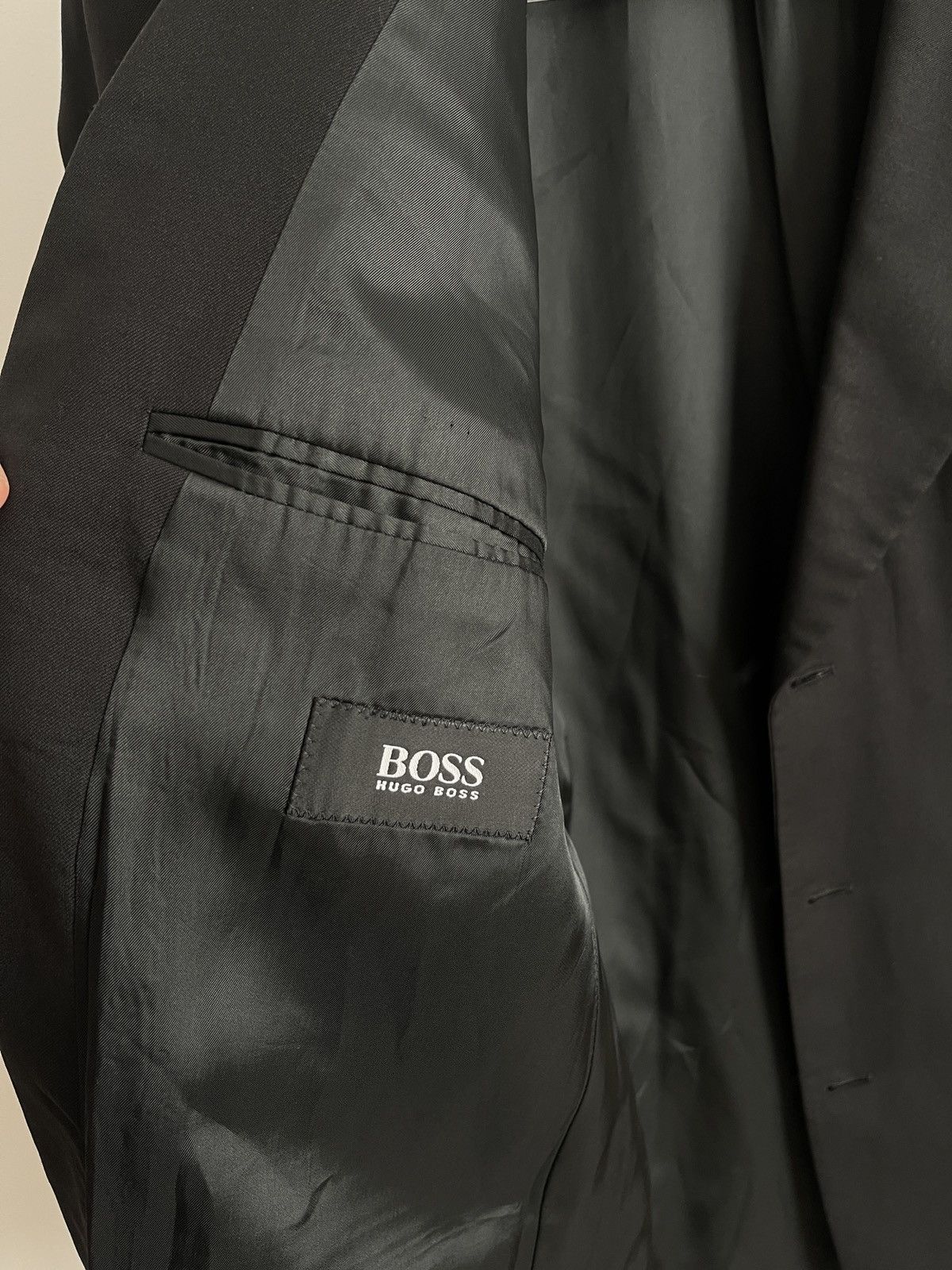 Hugo Boss Vintage hugo boss black blazer mens classic jacket 46L Size 44L - 5 Thumbnail