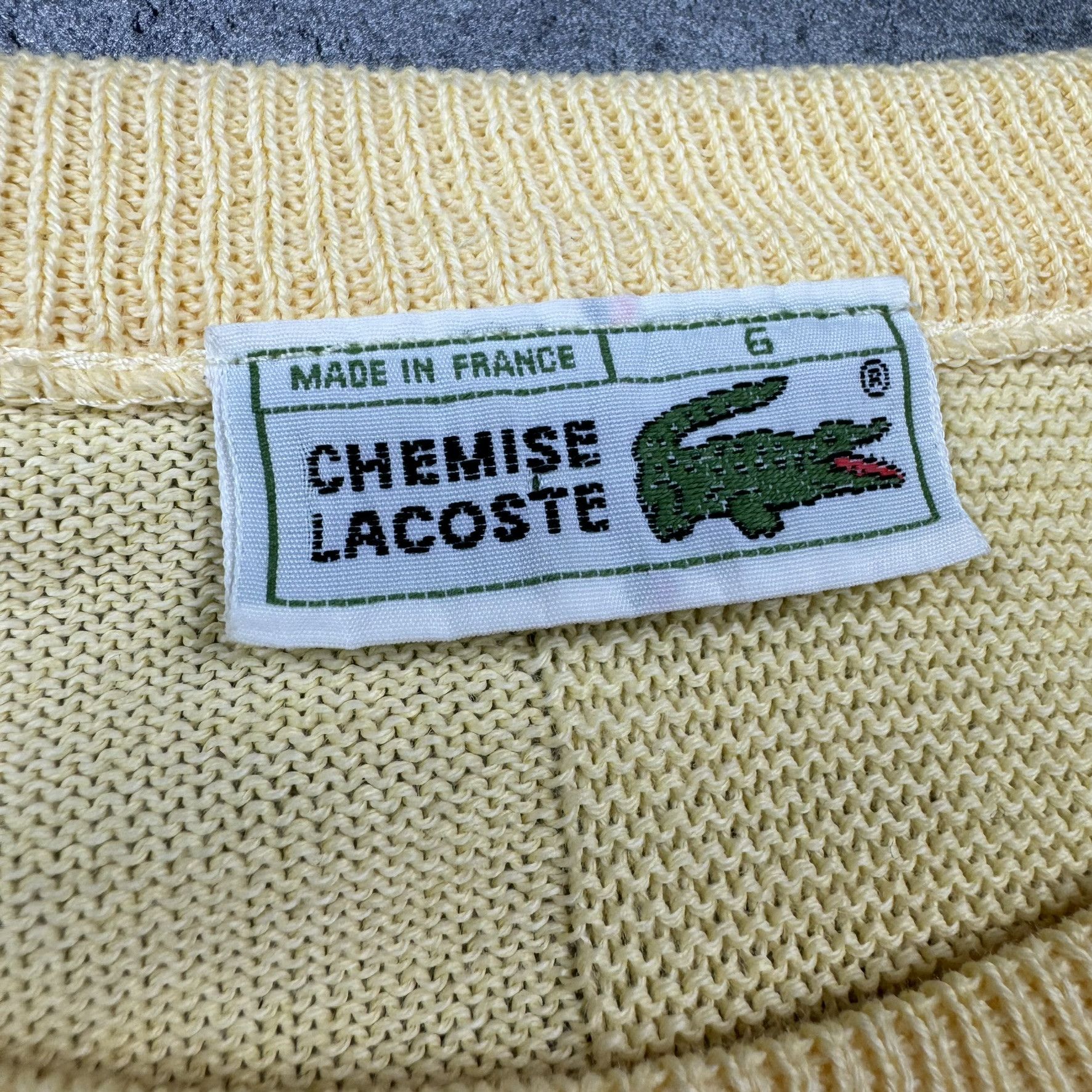 Lacoste × Vintage 1990’s Vintage Chemise Lacoste Sweater Made in France Size US XL / EU 56 / 4 - 4 Thumbnail