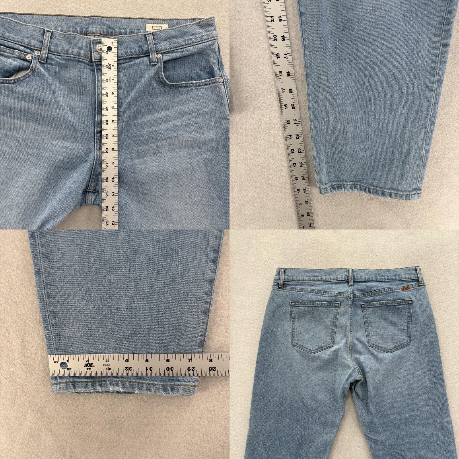 AYR AYR The Stance Jeans Womens 32 Blue Light Wash Straight Leg Stretch Denim USA Size 24" / US 00 / IT 34 - 8 Thumbnail
