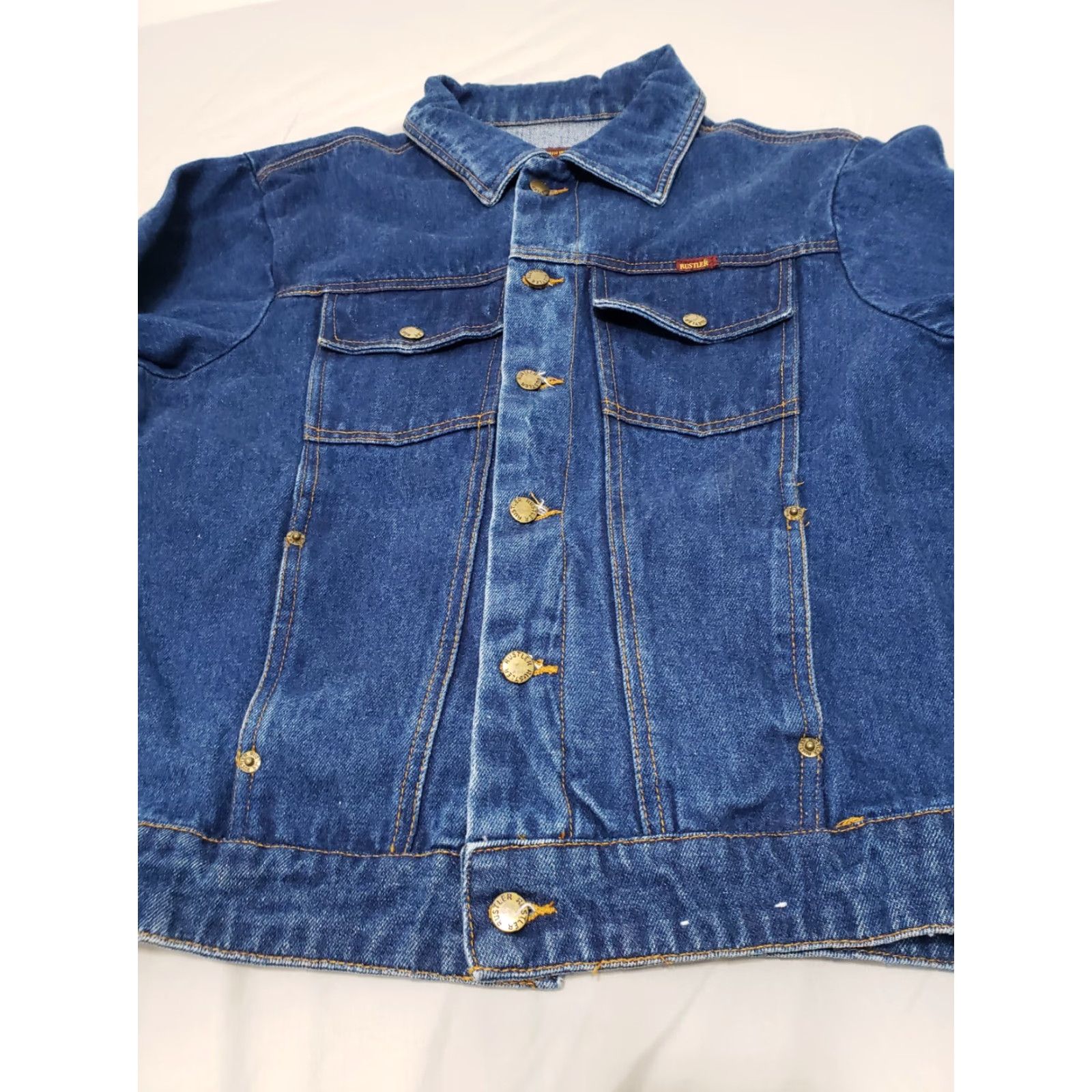 Denime Rustler Authentic Denim Trucker Jacket Womens Size L Blue Size L / US 10 / IT 46 - 4 Thumbnail