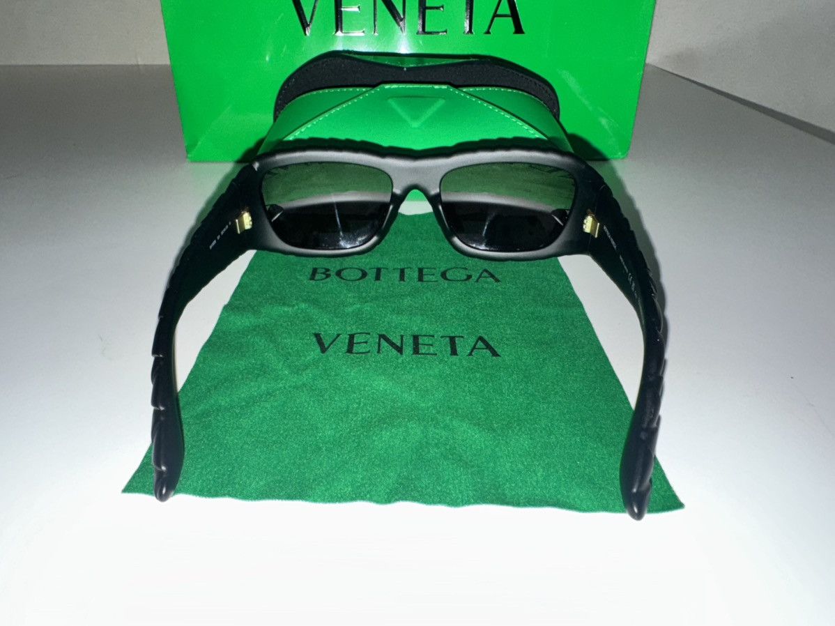Bottega Veneta Bottega Veneta Intrecciato Rectangular Sunglasses Size ONE SIZE - 4 Thumbnail