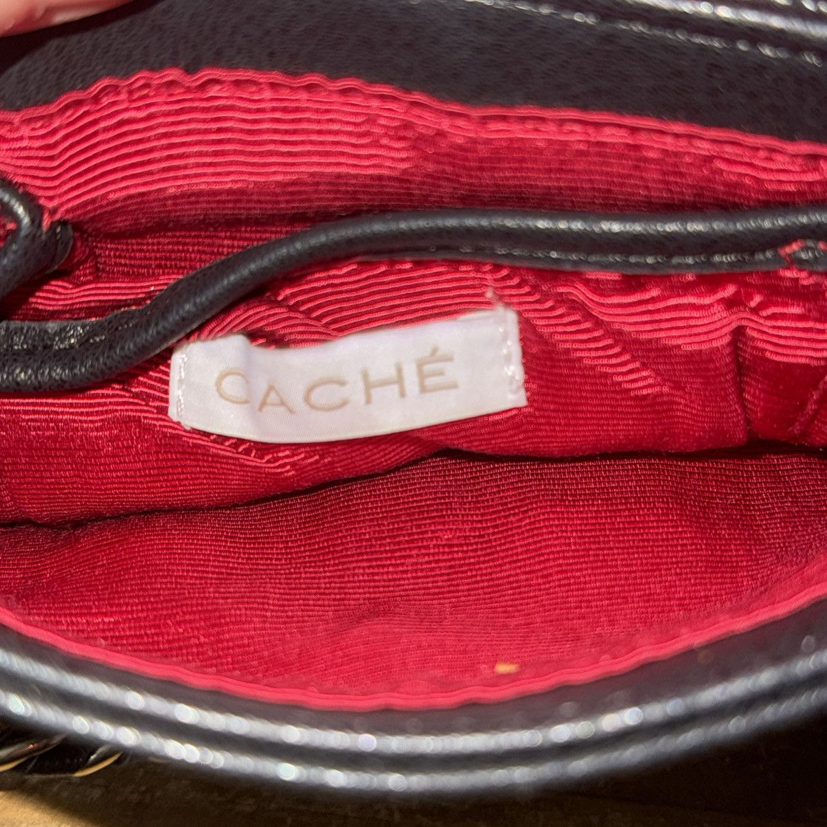 Other Vintage Cache black snakeskin chain detail cutch/wristlet Size ONE SIZE - 3 Thumbnail