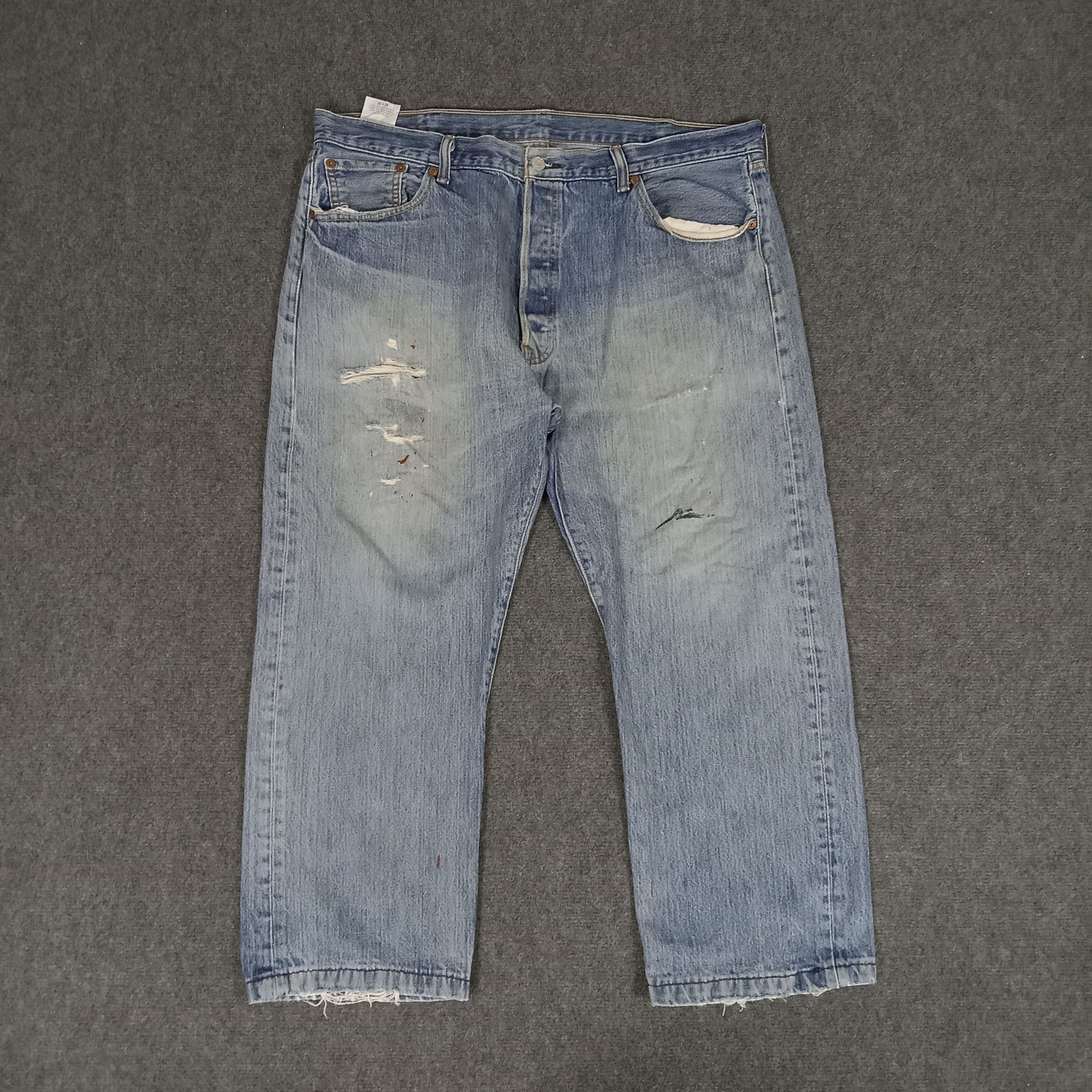 Levi's Levi's 501 Distressed Grunge Style Denim Jeans Size US 40 / EU 56 - 4 Thumbnail