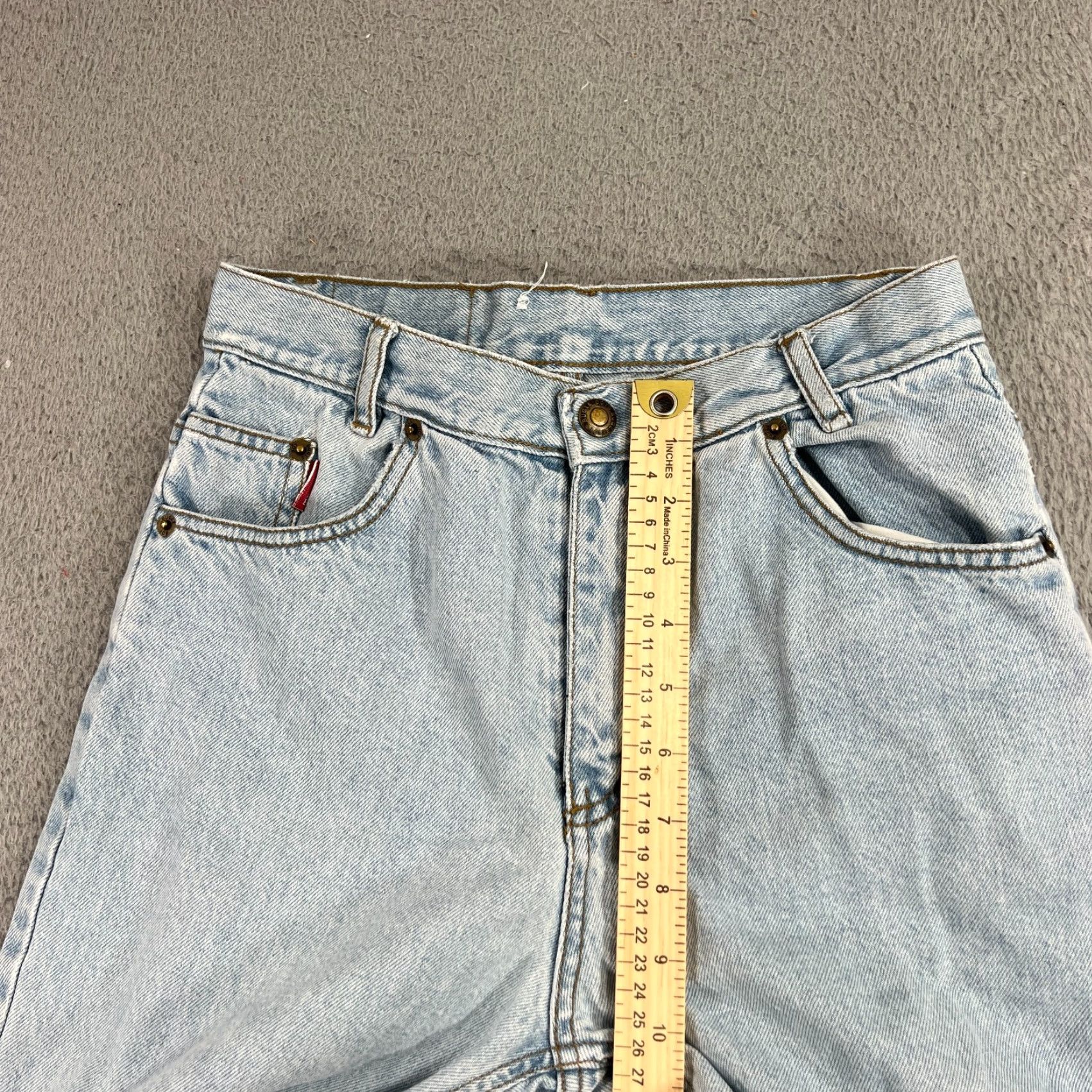 Bugle Boy VINTAGE Bugle Boy Jeans Shorts 26" Light Wash Denim Casual Bermuda Mens 90s Vintage Fashion Pockets Size US 26 / EU 42 - 6 Thumbnail