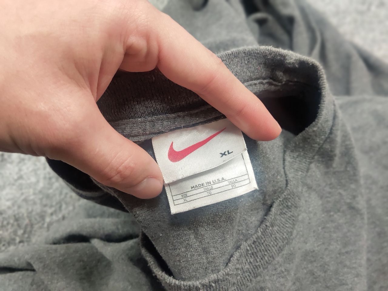 Nike Vintage 90's Nike Air Gray Oversized Long sleeve Y2K Style Size US XL / EU 56 / 4 - 12 Thumbnail