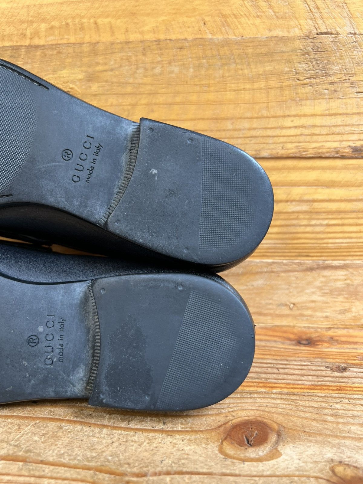 Gucci Gucci Leather Soft Leather Moccasin Loafers Green & Red Web Size US 7.5 / EU 40-41 - 18 Thumbnail