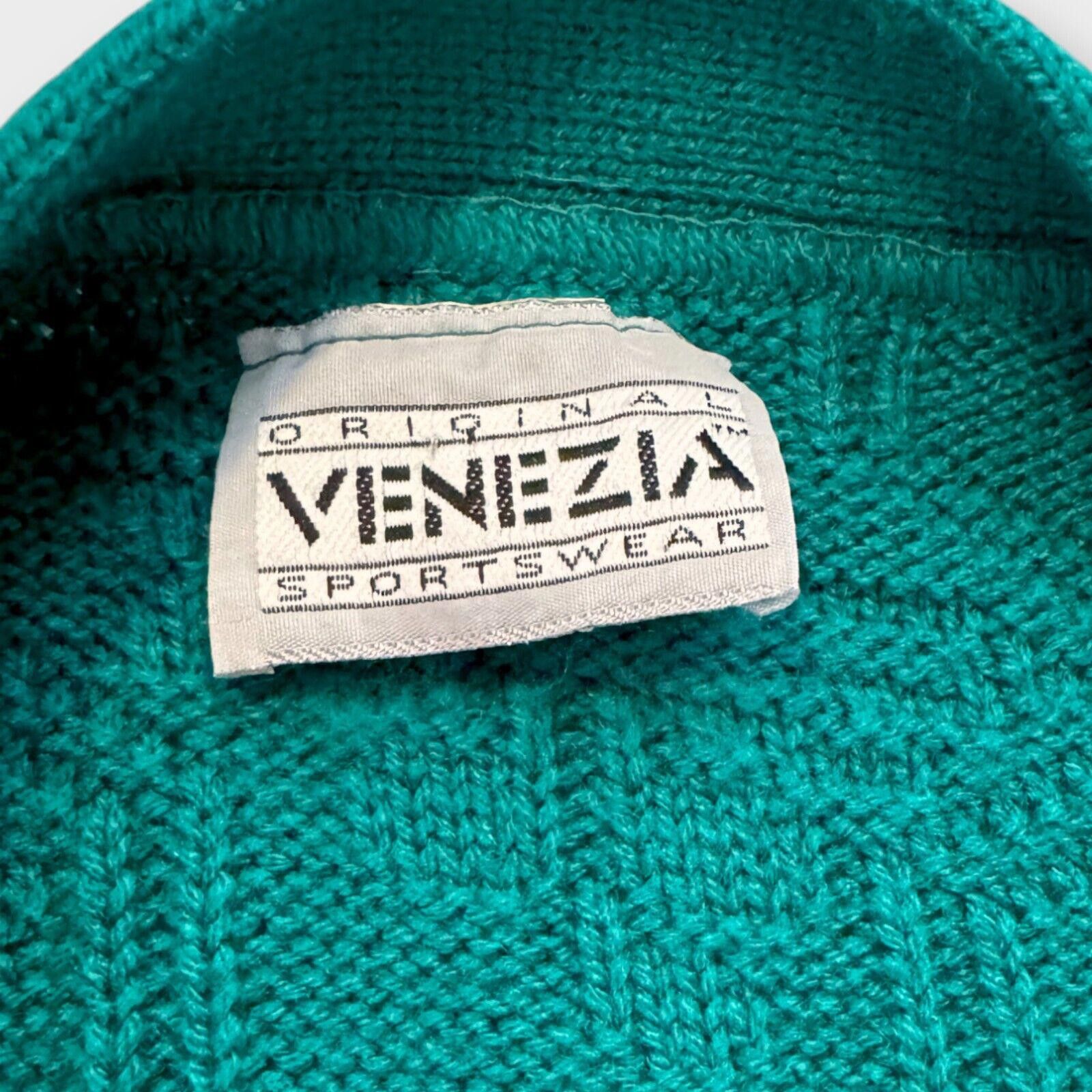 Designer Vintage Blueish Green 90s Knit Sweater Cardigan USA Size L / US 10 / IT 46 - 5 Thumbnail