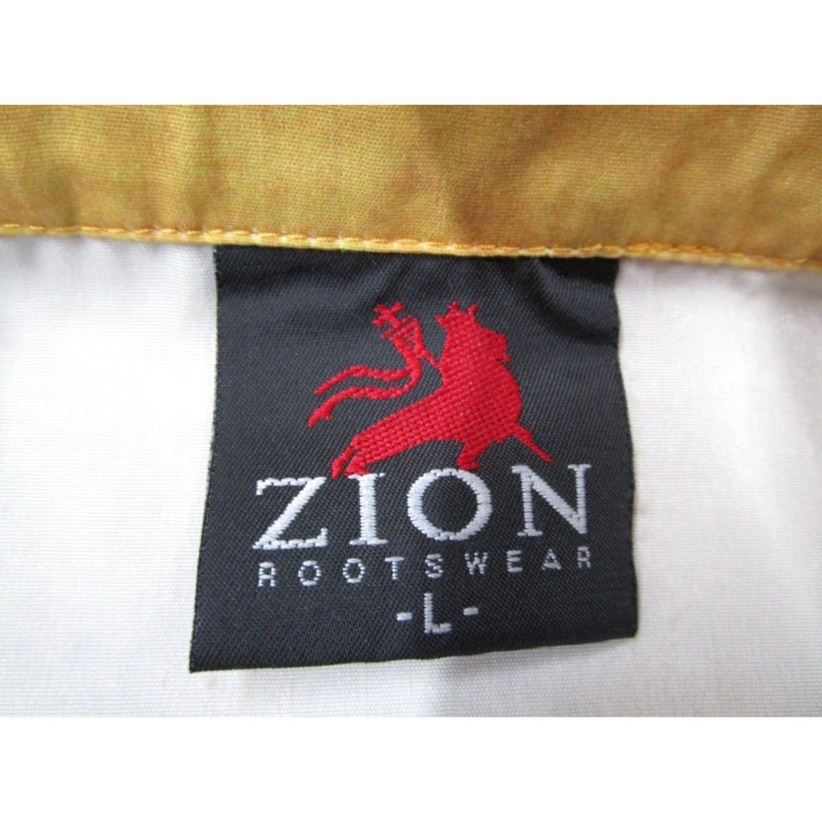 Vintage Zion Rootswear Shirt Mens Large Yellow Button-Up Short Sleeve AOP Bob Marley Embroidered Collar Geometric BeacH Hippie Retro Casual Workwear (Mens) Size US L / EU 52-54 / 3 - 3 Thumbnail