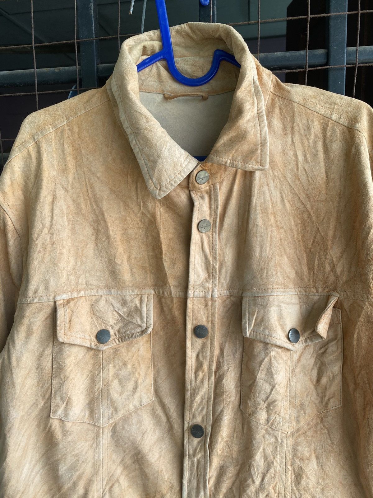 Salvatore Ferragamo 💥Last Drop💥Salvatore Ferragamo Suade Leather Button Down Size US L / EU 52-54 / 3 - 5 Thumbnail