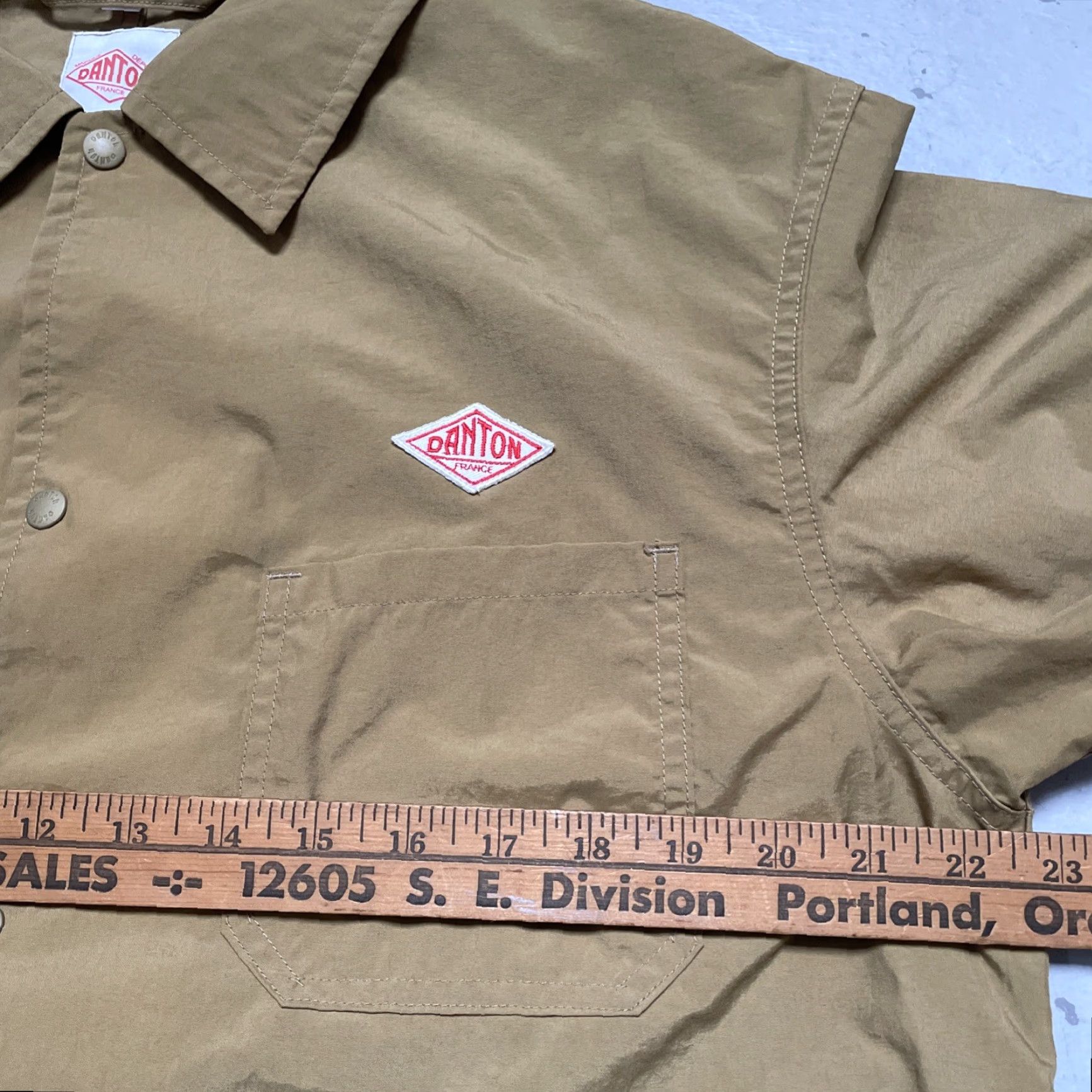 Danton Danton Nylon Windbreaker Jacket Unisex Adults 40 Tan Vintage Heritage Chore Workwear Japan Made Size US XXS / EU 40 - 3 Thumbnail